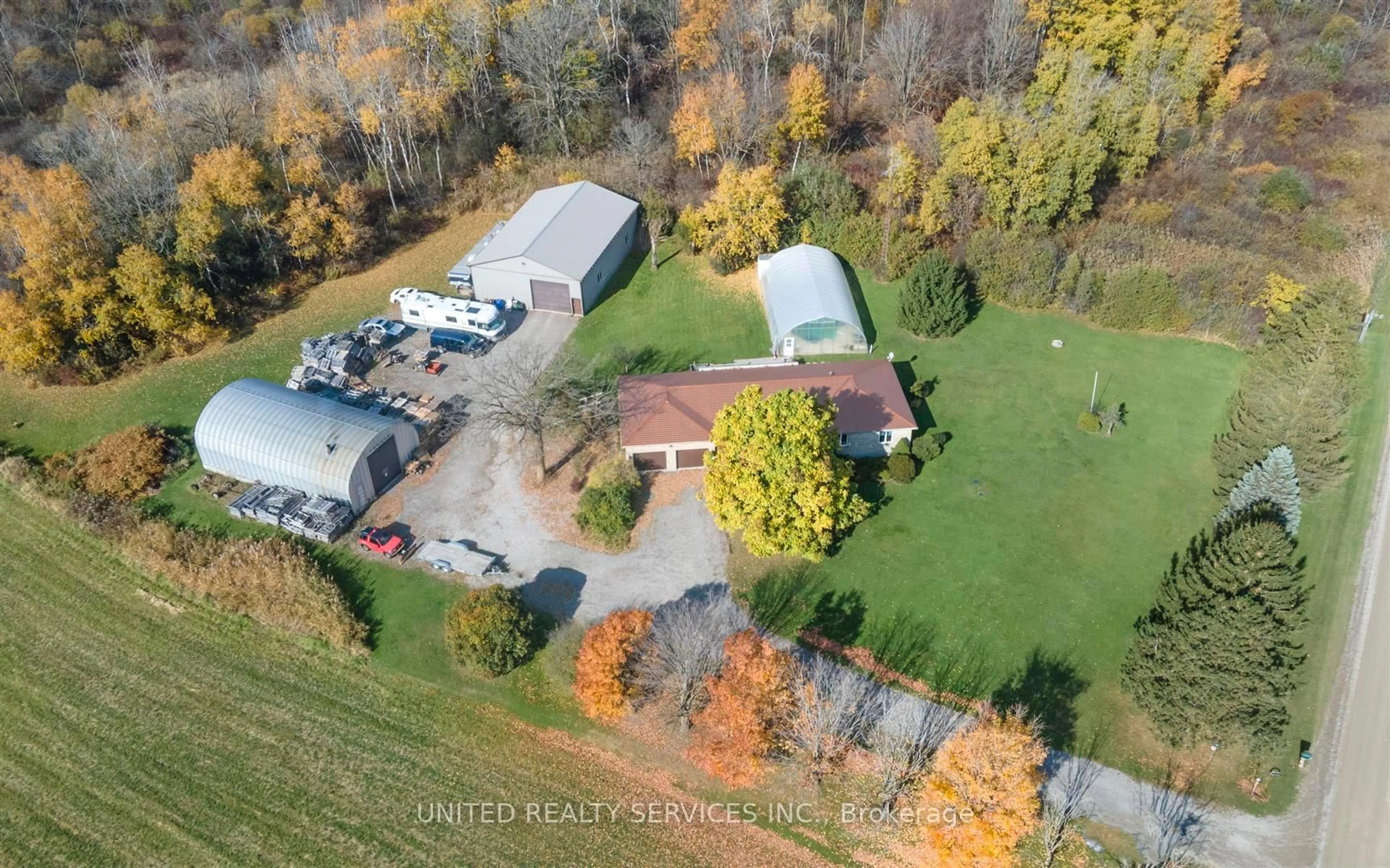A pic from outside/outdoor area/front of a property/back of a property/a pic from drone, unknown for 22181 Cherry Hill Rd, Thames Centre Ontario N0M 2P0