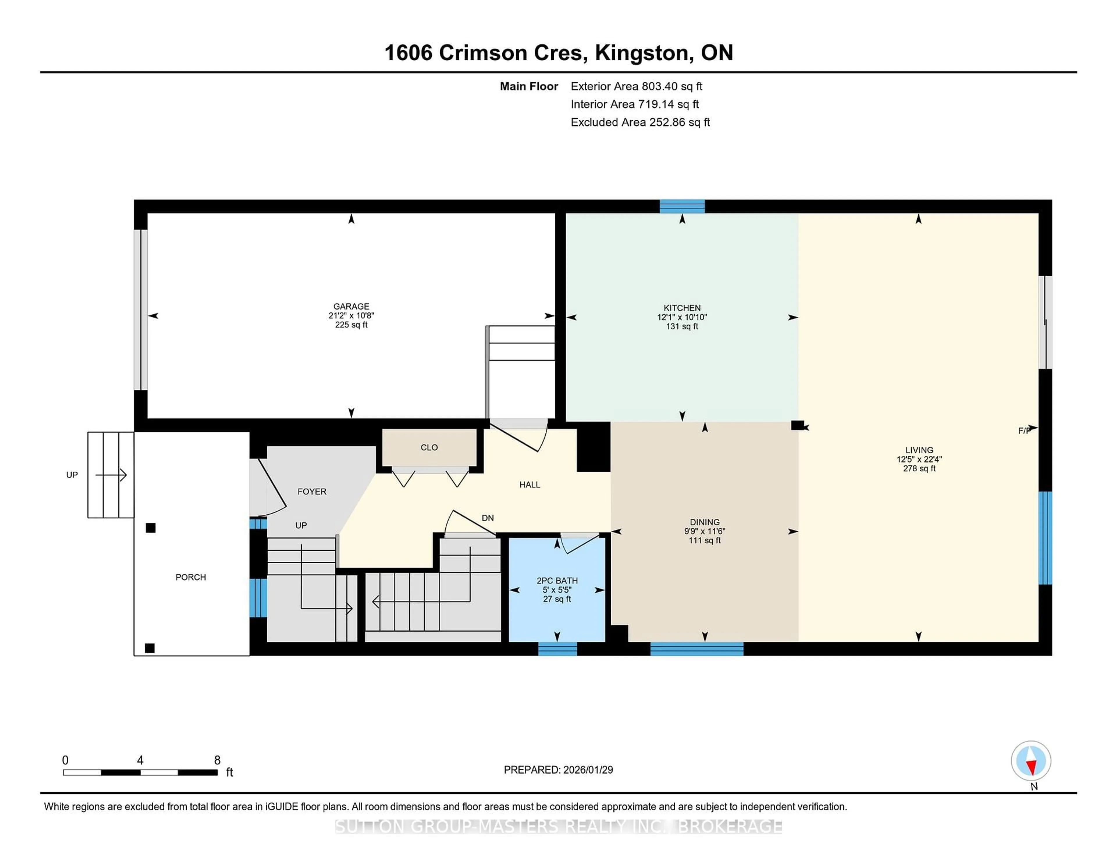 Floor plan for 1606 Crimson Cres, Kingston Ontario K7P 0J3