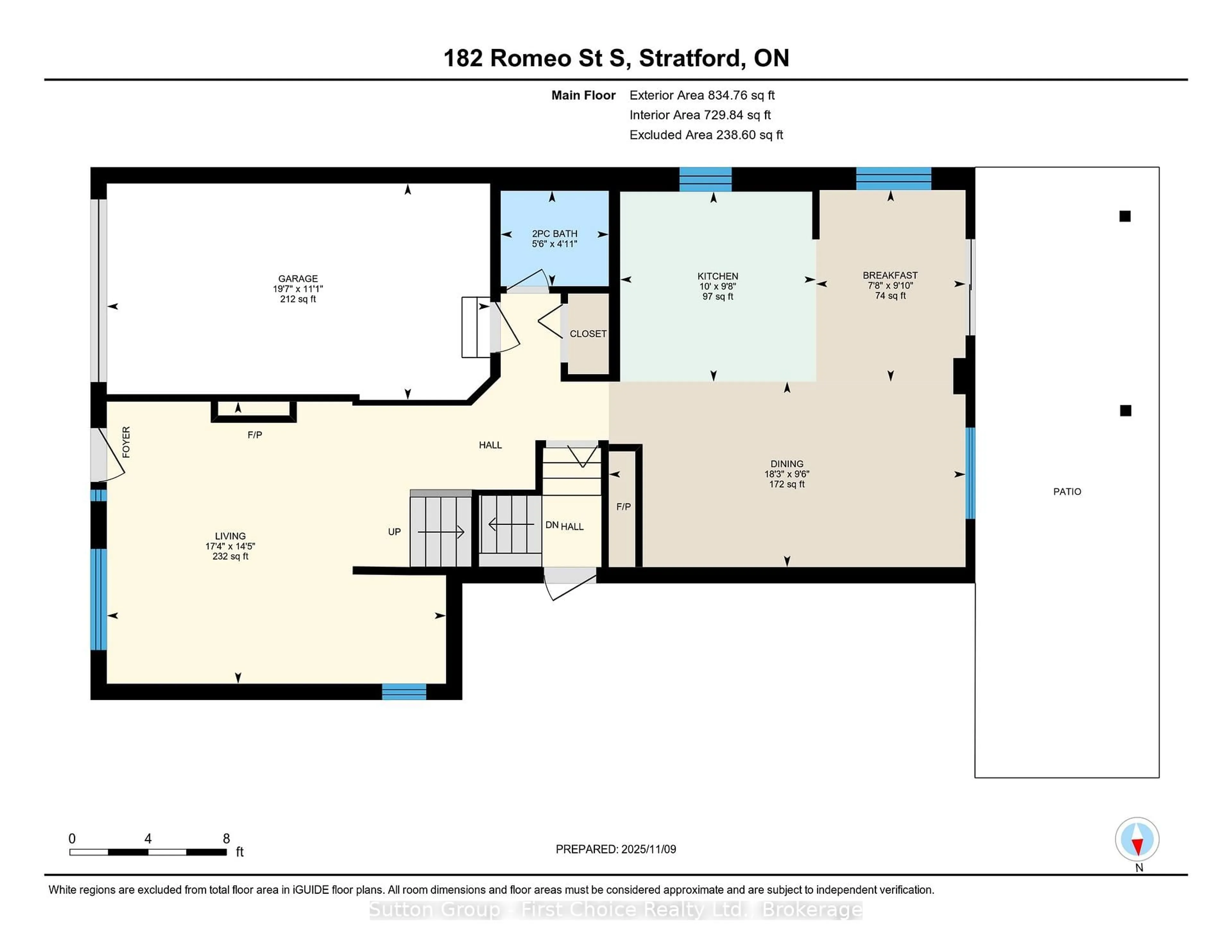 Floor plan for 182 Romeo St, Stratford Ontario N5A 4S9