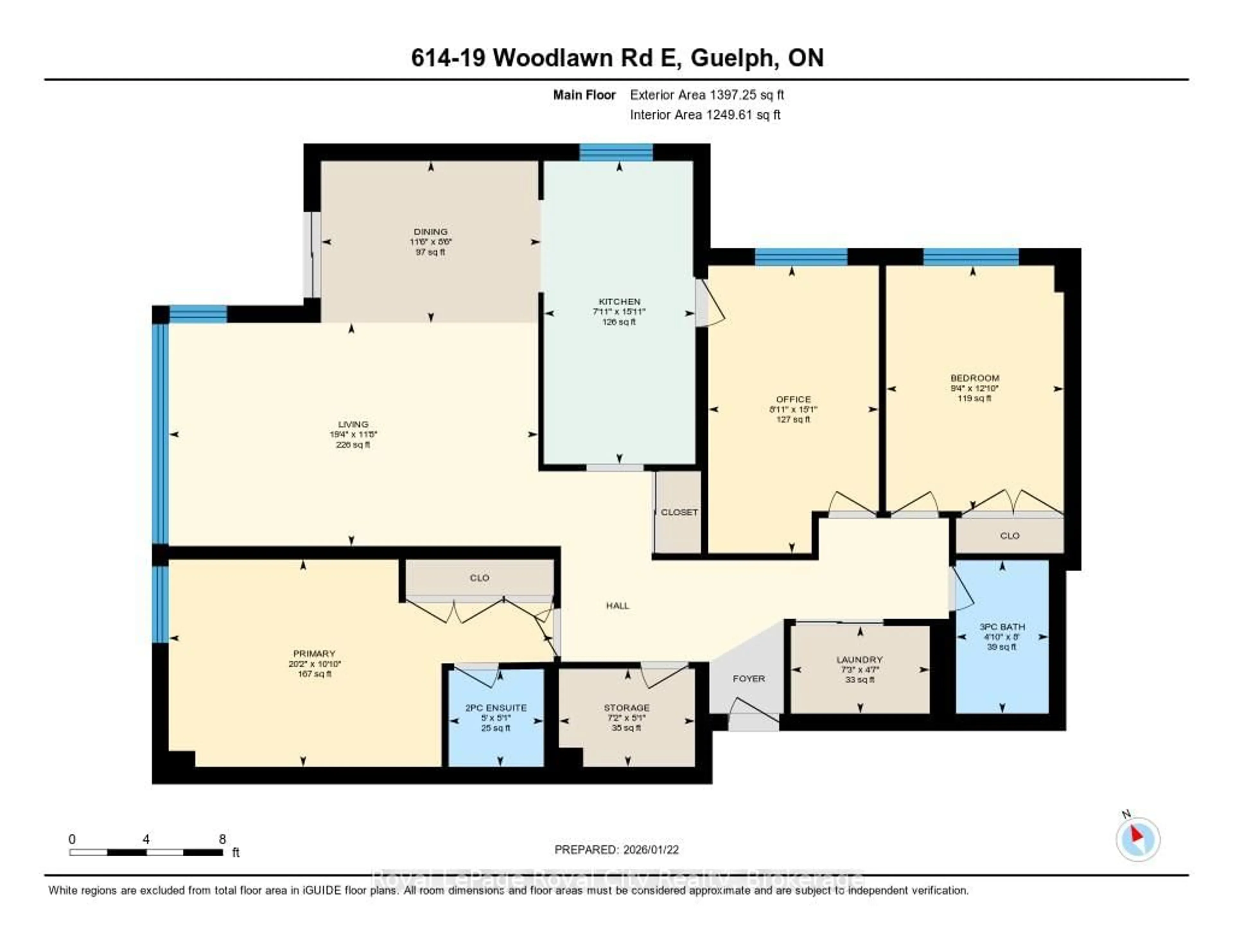 Floor plan for 19 Woodlawn Rd #614, Guelph Ontario N1H 7B1