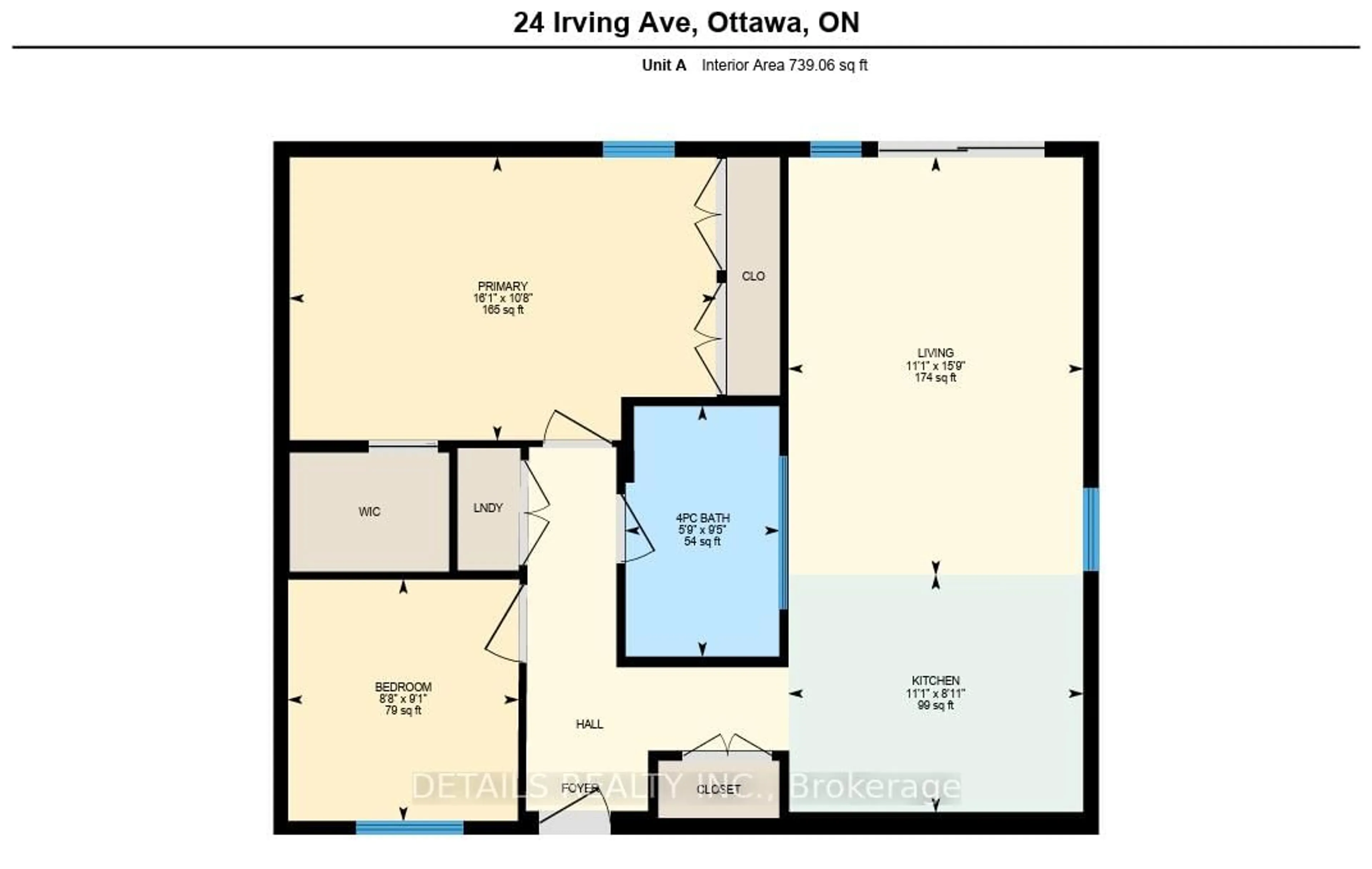 Floor plan for 24 Irving Ave, Ottawa Ontario K1Y 1Z4