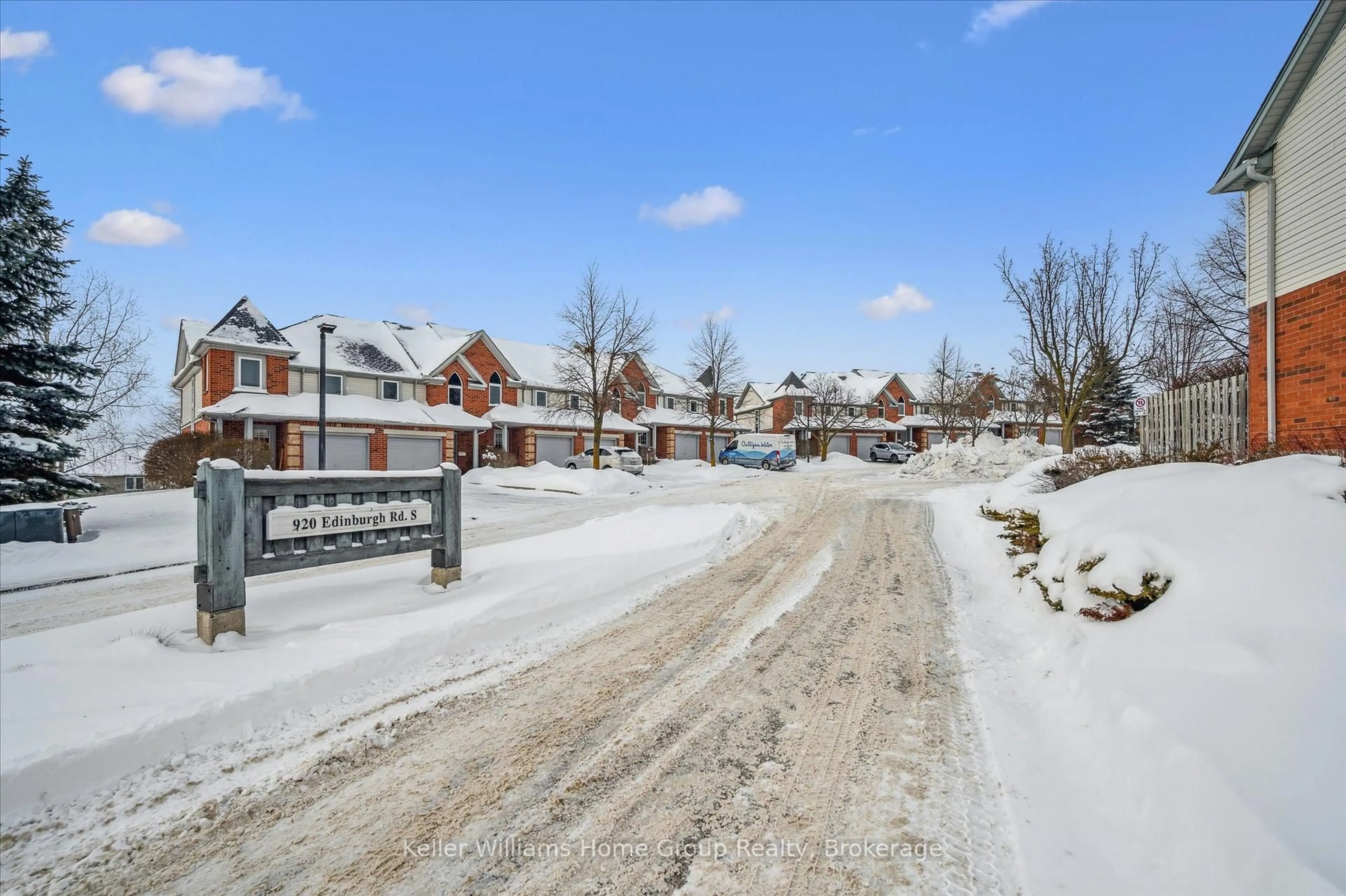 A pic from outside/outdoor area/front of a property/back of a property/a pic from drone, street for 920 Edinburgh Rd #53, Guelph Ontario N1G 5C7