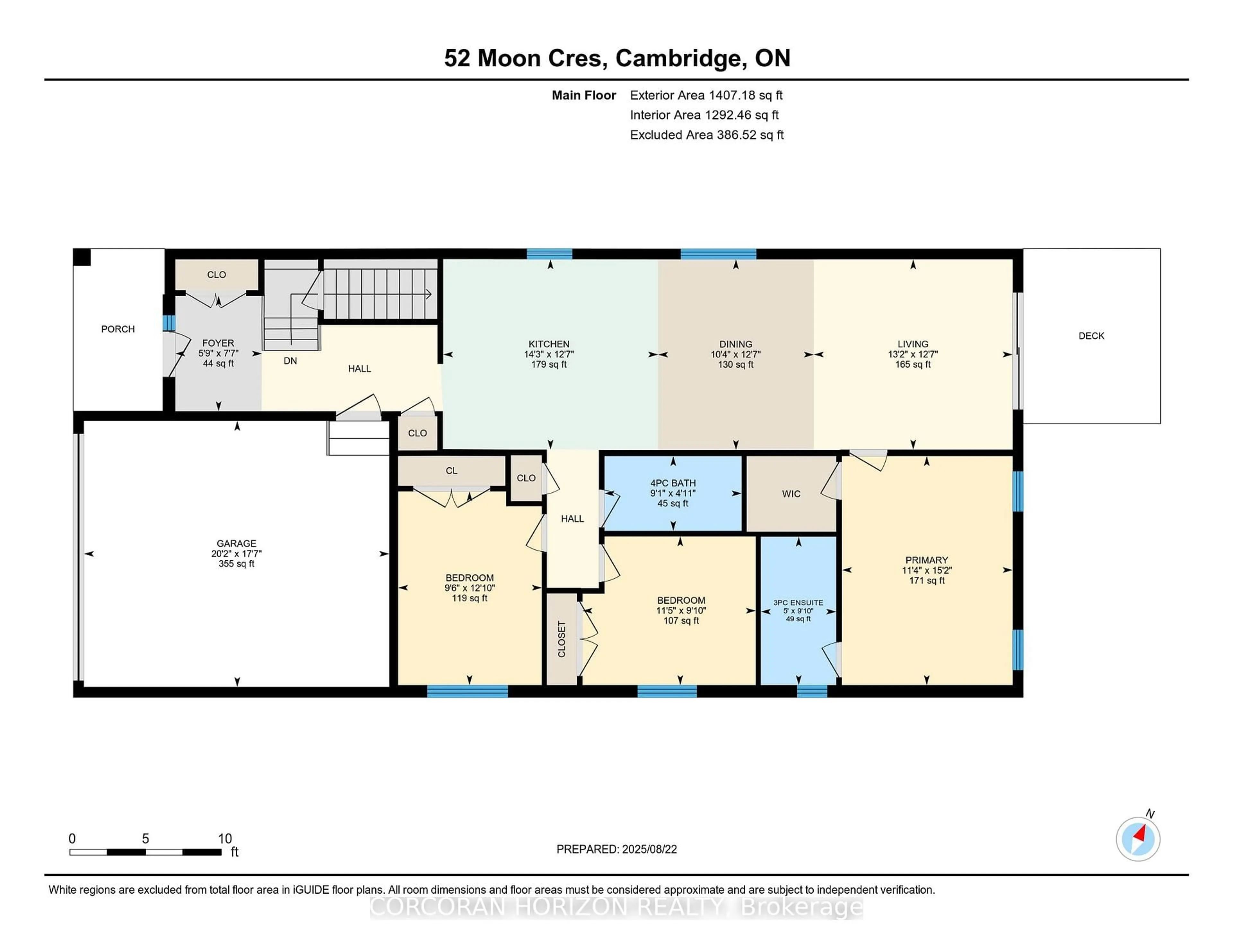 Floor plan for 52 Moon Cres, Cambridge Ontario N1S 5A7