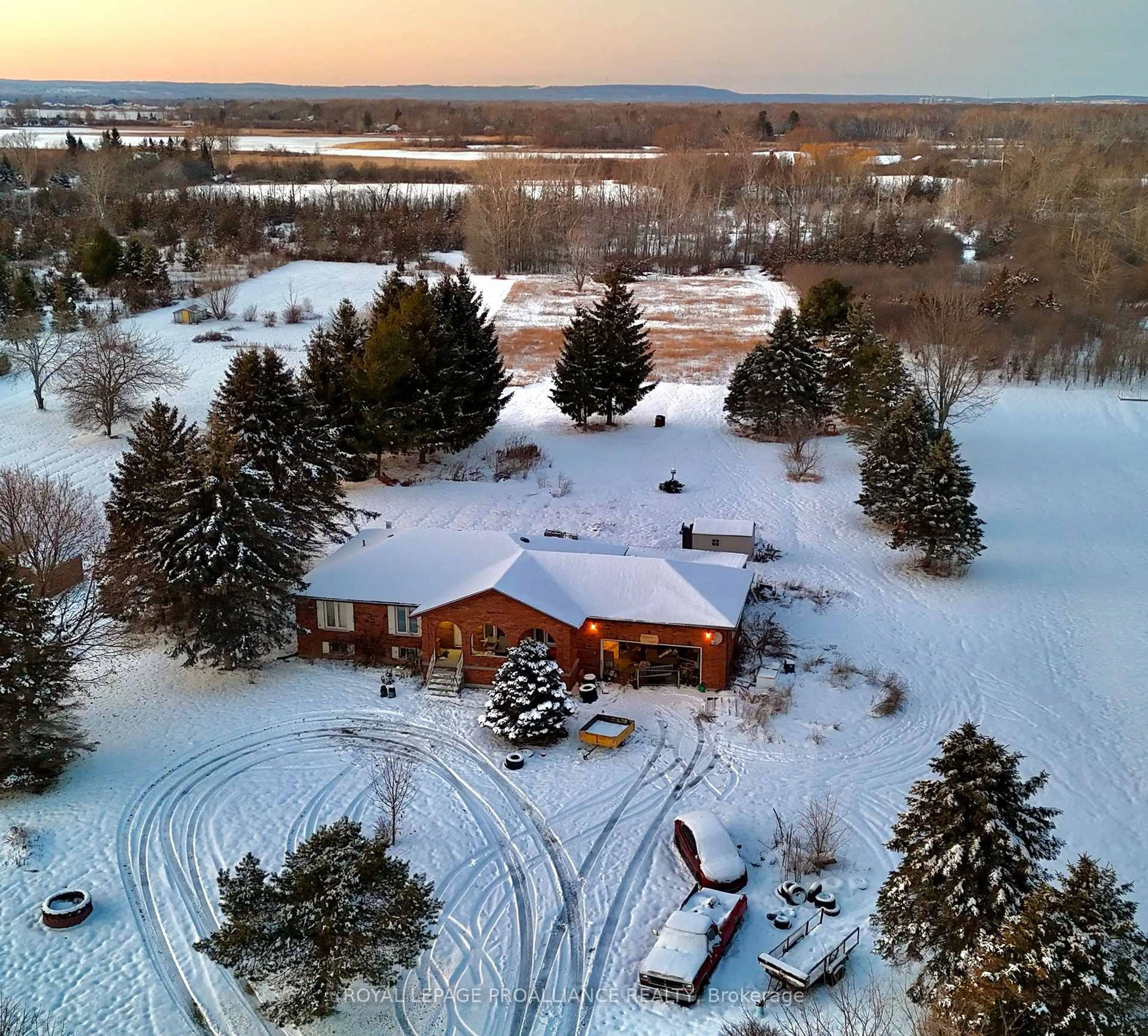 A pic from outside/outdoor area/front of a property/back of a property/a pic from drone, water/lake/river/ocean view for 169 Hiscock Shores Rd, Prince Edward County Ontario K0K 1L0