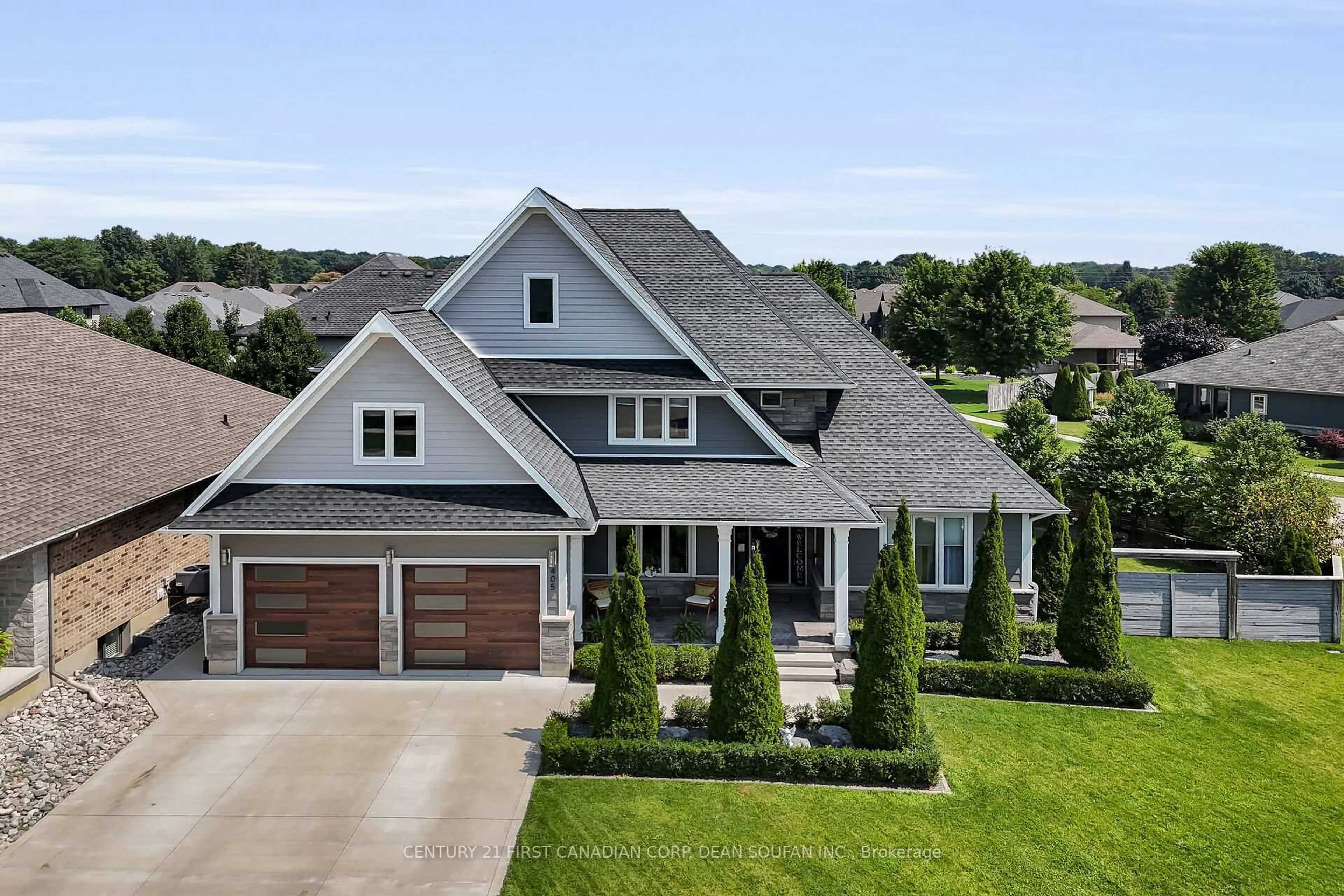 Home with brick exterior material, street for 405 Darcy Dr, Strathroy-Caradoc Ontario N7G 0A4