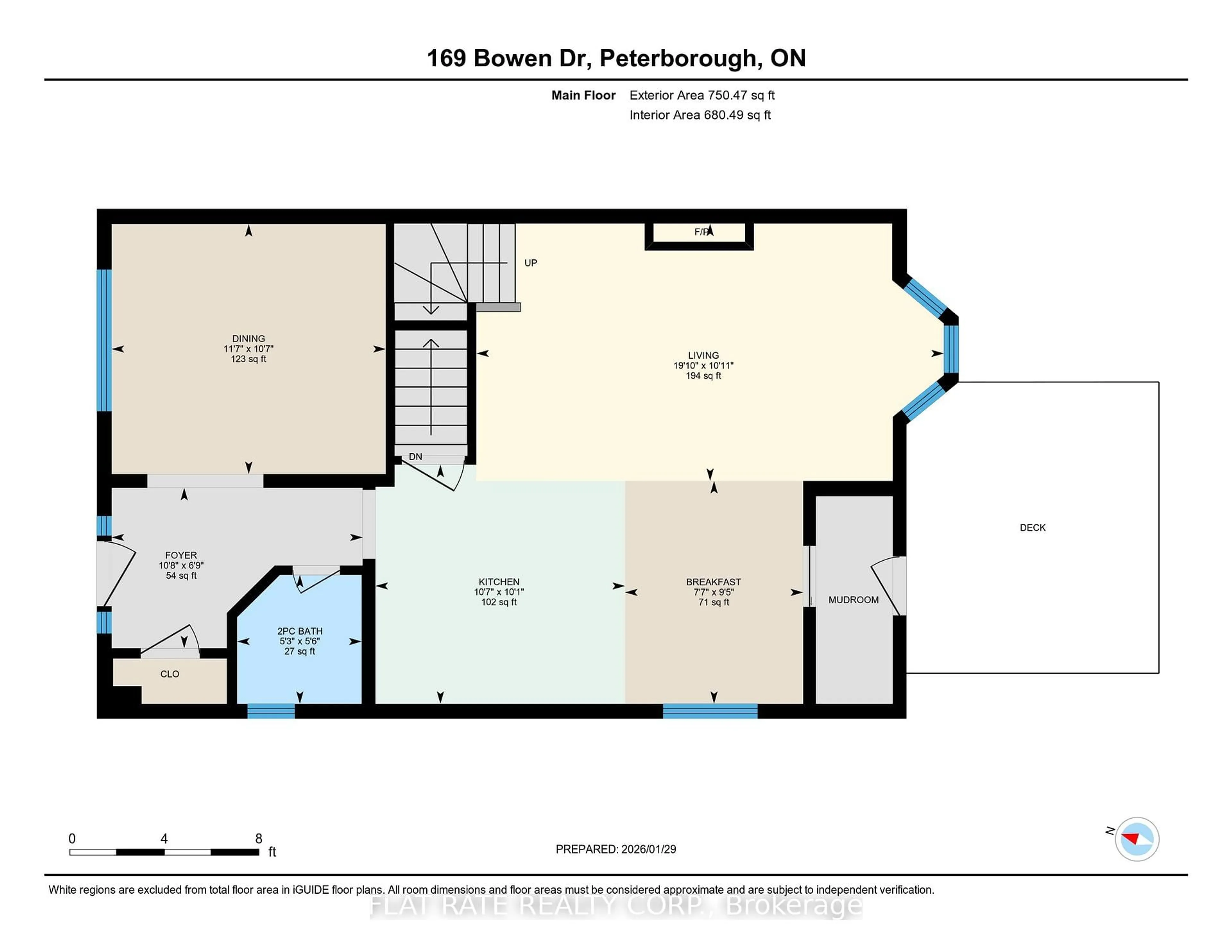 Floor plan for 169 BOWEN Dr, Peterborough Ontario K9H 0B9