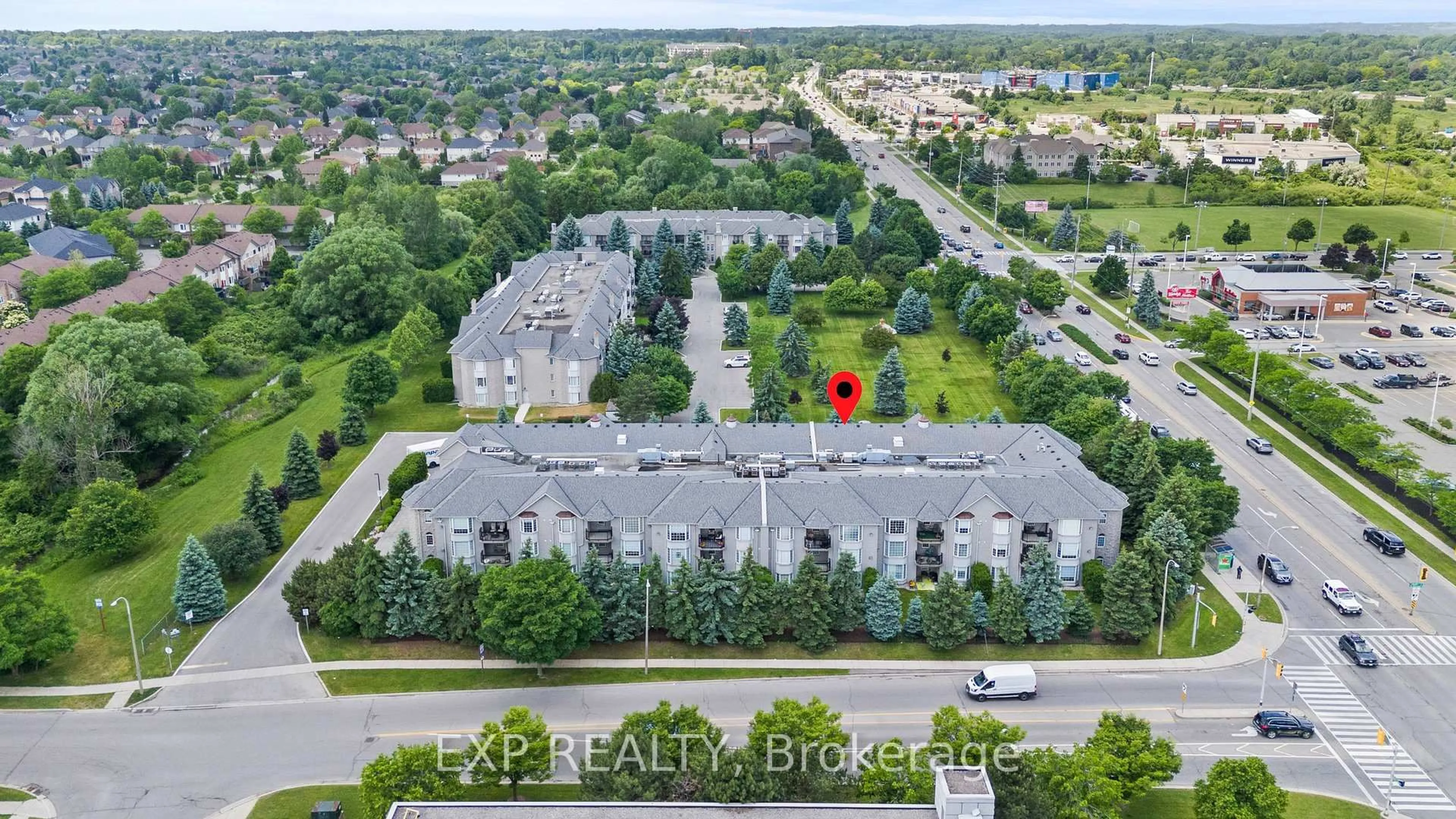 A pic from outside/outdoor area/front of a property/back of a property/a pic from drone, city buildings view from balcony for 990 Golf Links Rd #301, Hamilton Ontario L9K 1J8