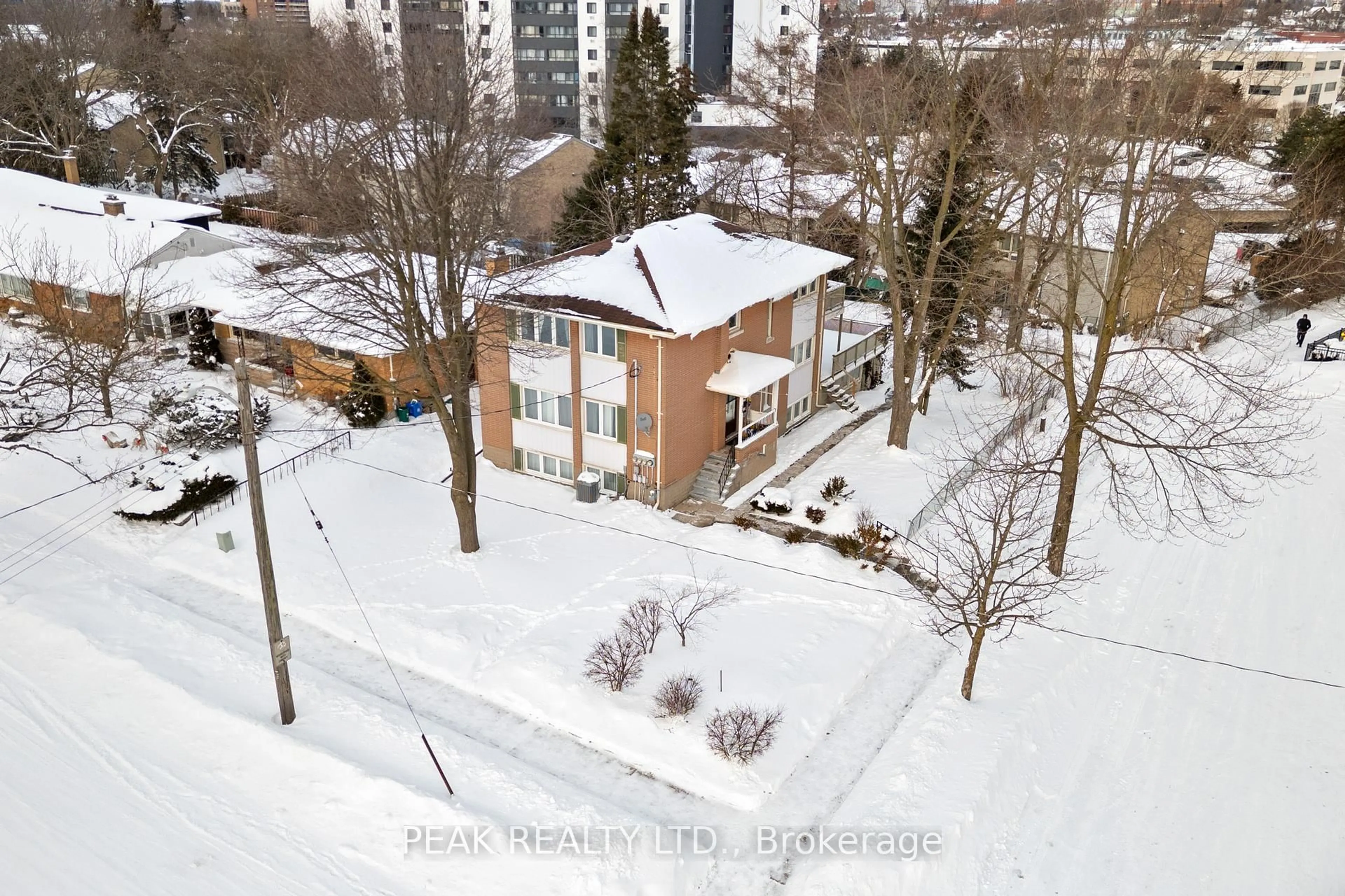 A pic from outside/outdoor area/front of a property/back of a property/a pic from drone, city buildings view from balcony for 58 Brandon Ave, Kitchener Ontario N2M 2J3