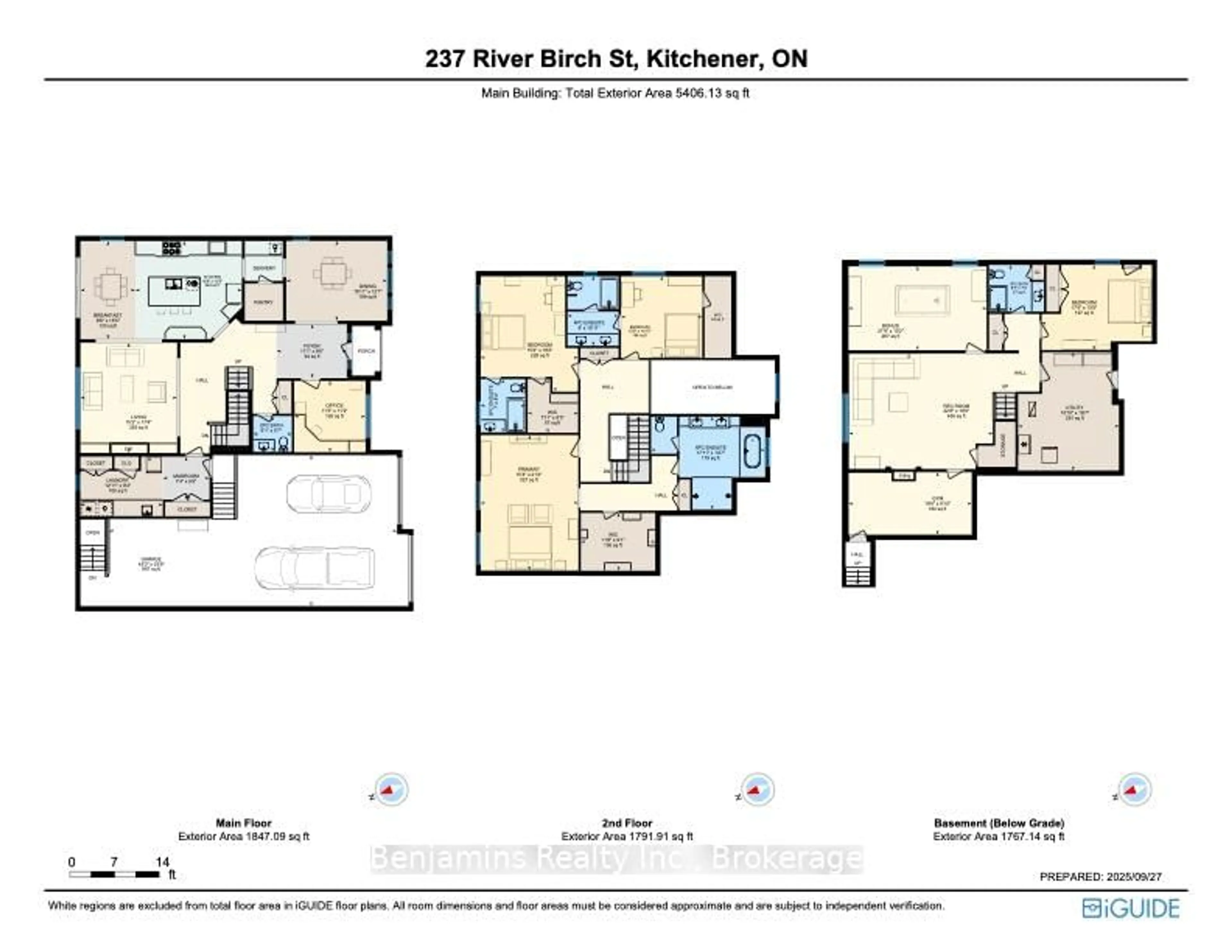 Floor plan for 237 River Birch St, Kitchener Ontario N2C 2V3