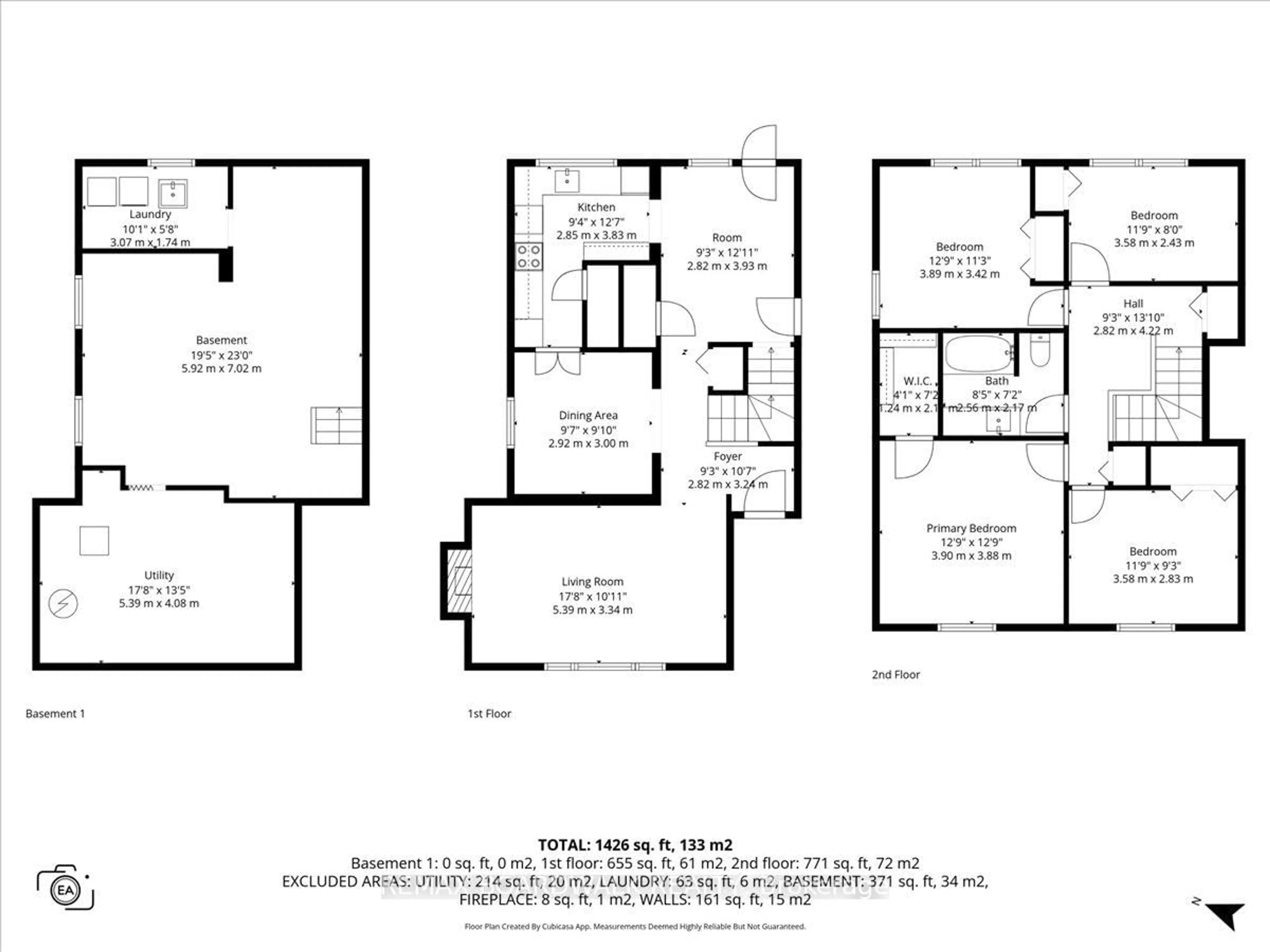 Floor plan for 825 De Salaberry St, Ottawa Ontario K1J 6Y5