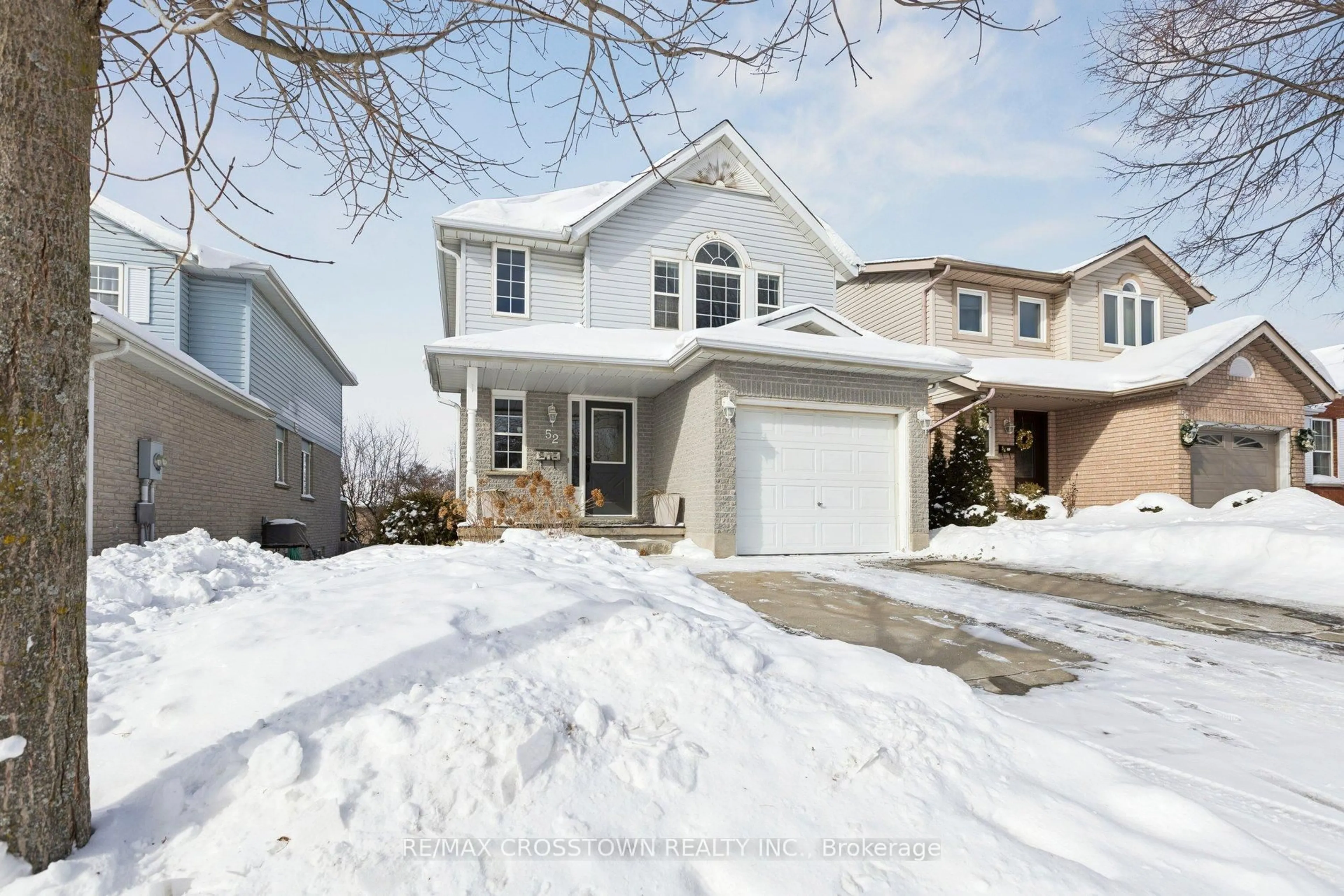 Home with vinyl exterior material, street for 52 Gibb St, Cambridge Ontario N3C 4C2