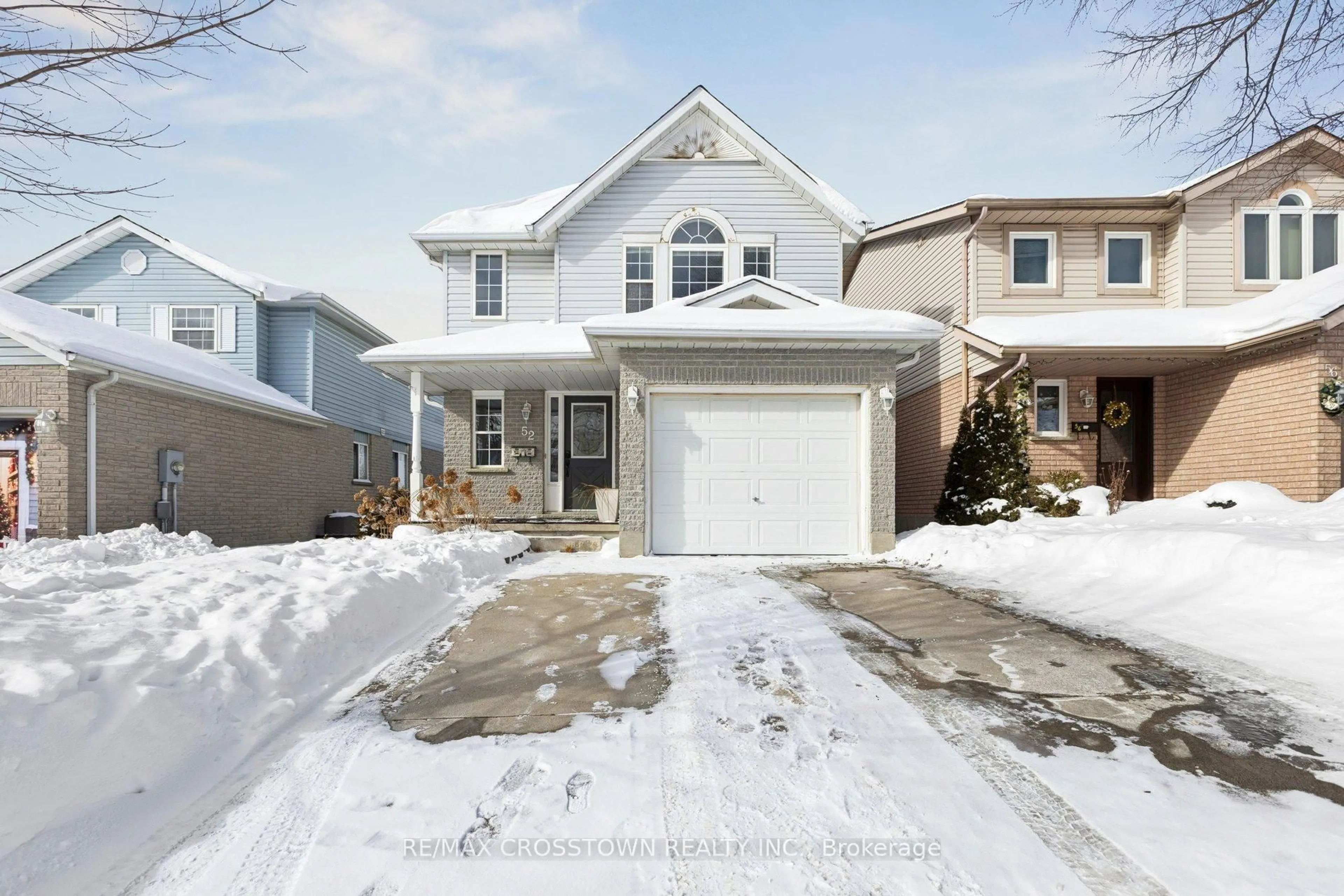 Home with vinyl exterior material, street for 52 Gibb St, Cambridge Ontario N3C 4C2