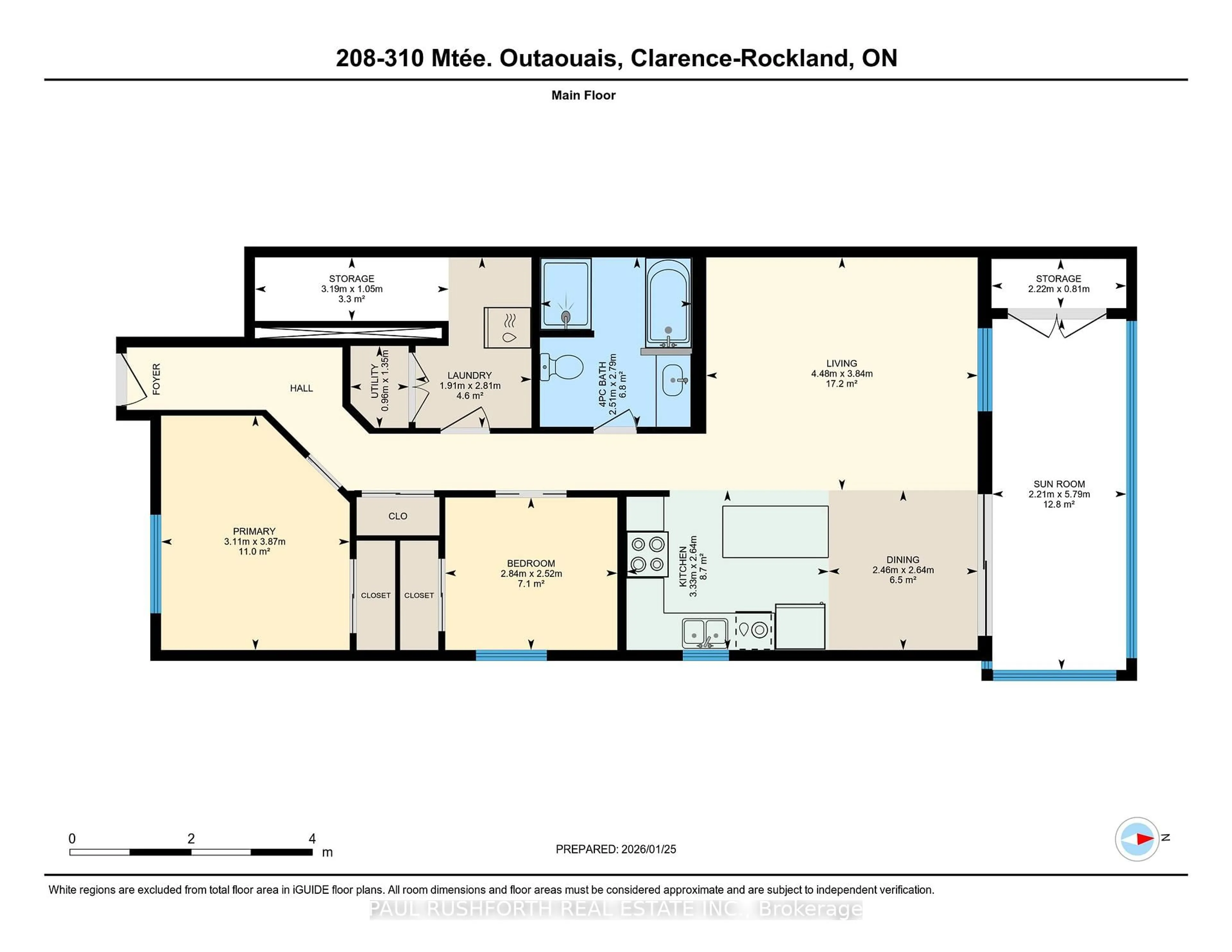Floor plan for 310 MONTEE OUTAOUAIS St #208, Clarence-Rockland Ontario K4K 1G2
