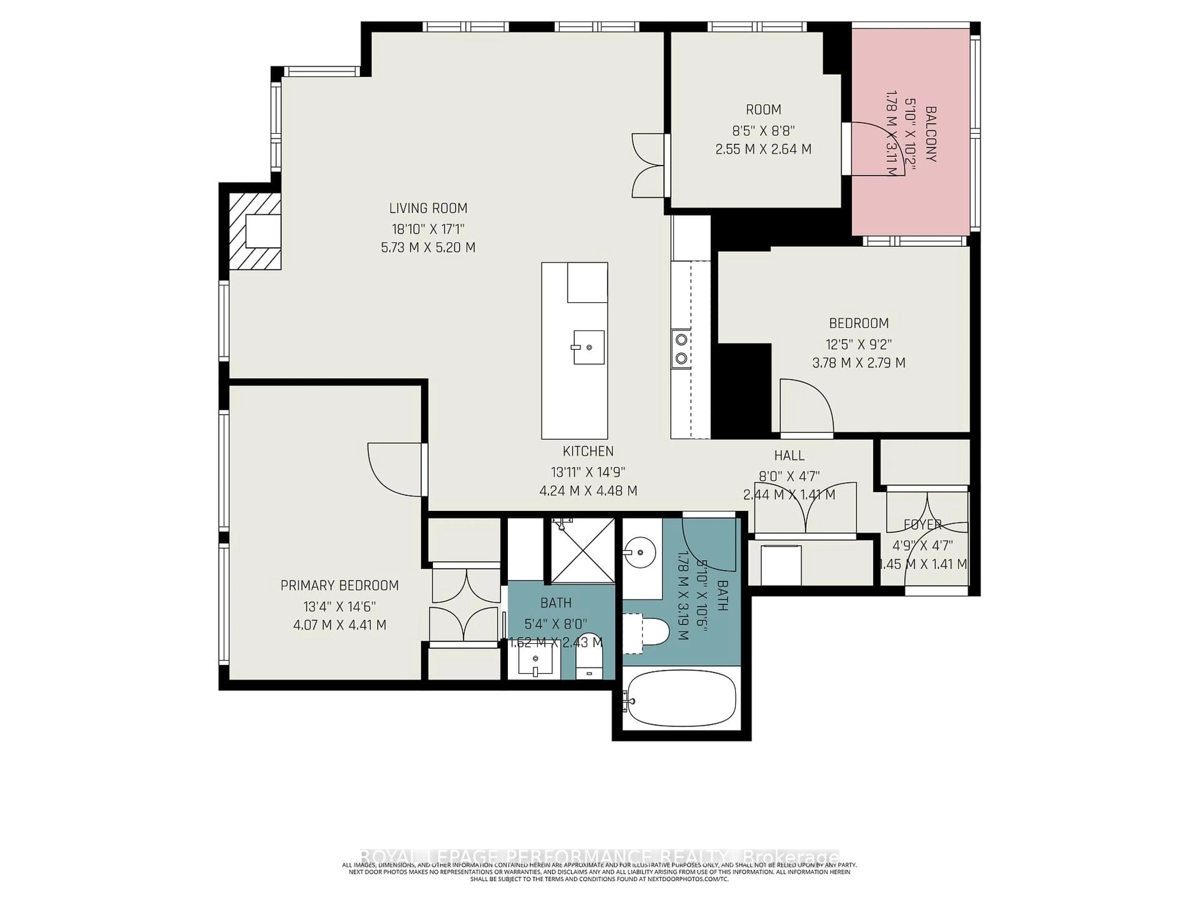 Floor plan for 245 Kent St #703, Ottawa Ontario K2P 0A5