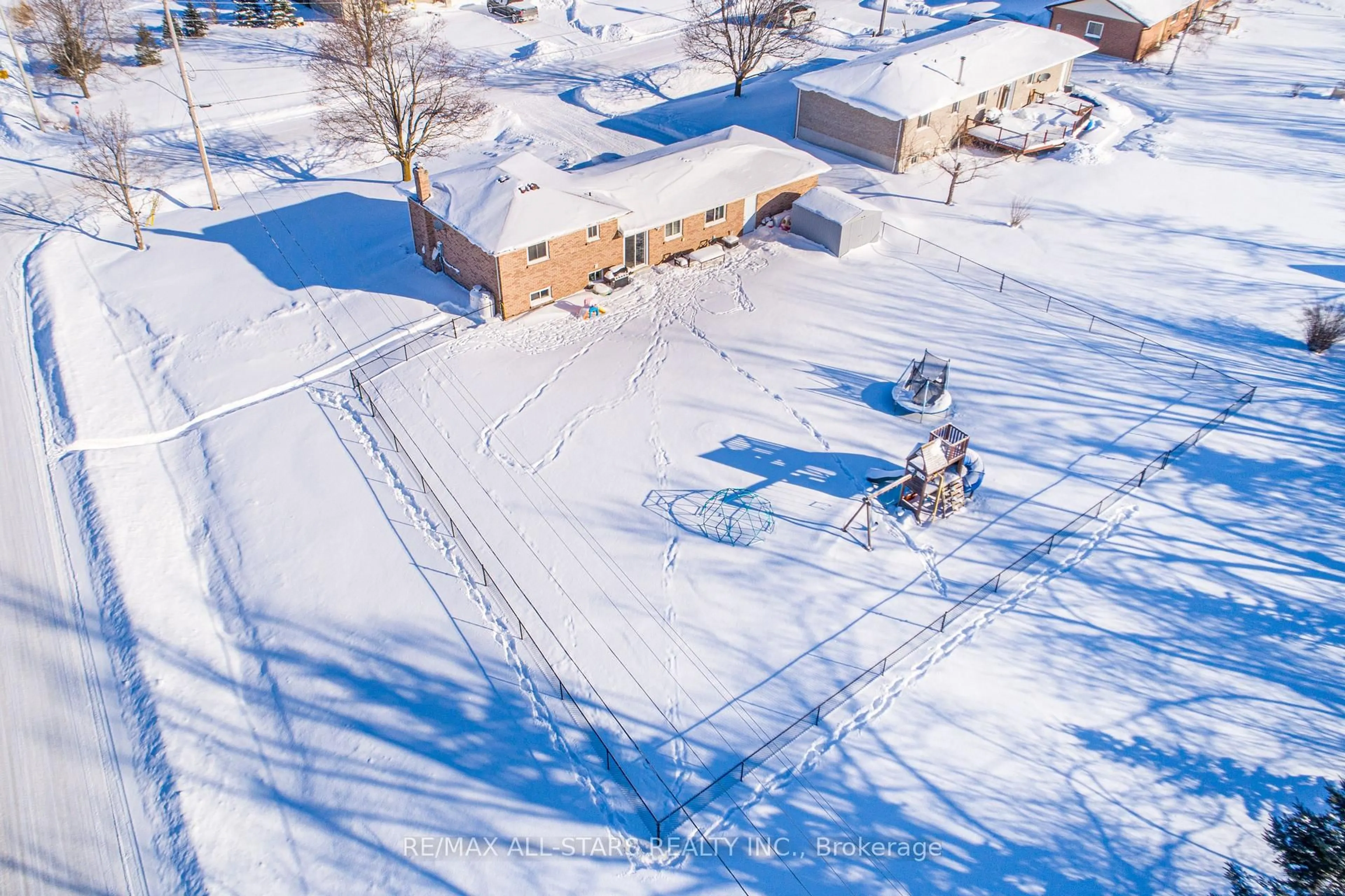 A pic from outside/outdoor area/front of a property/back of a property/a pic from drone, street for 1 Mancini Dr, Kawartha Lakes Ontario K0M 2T0