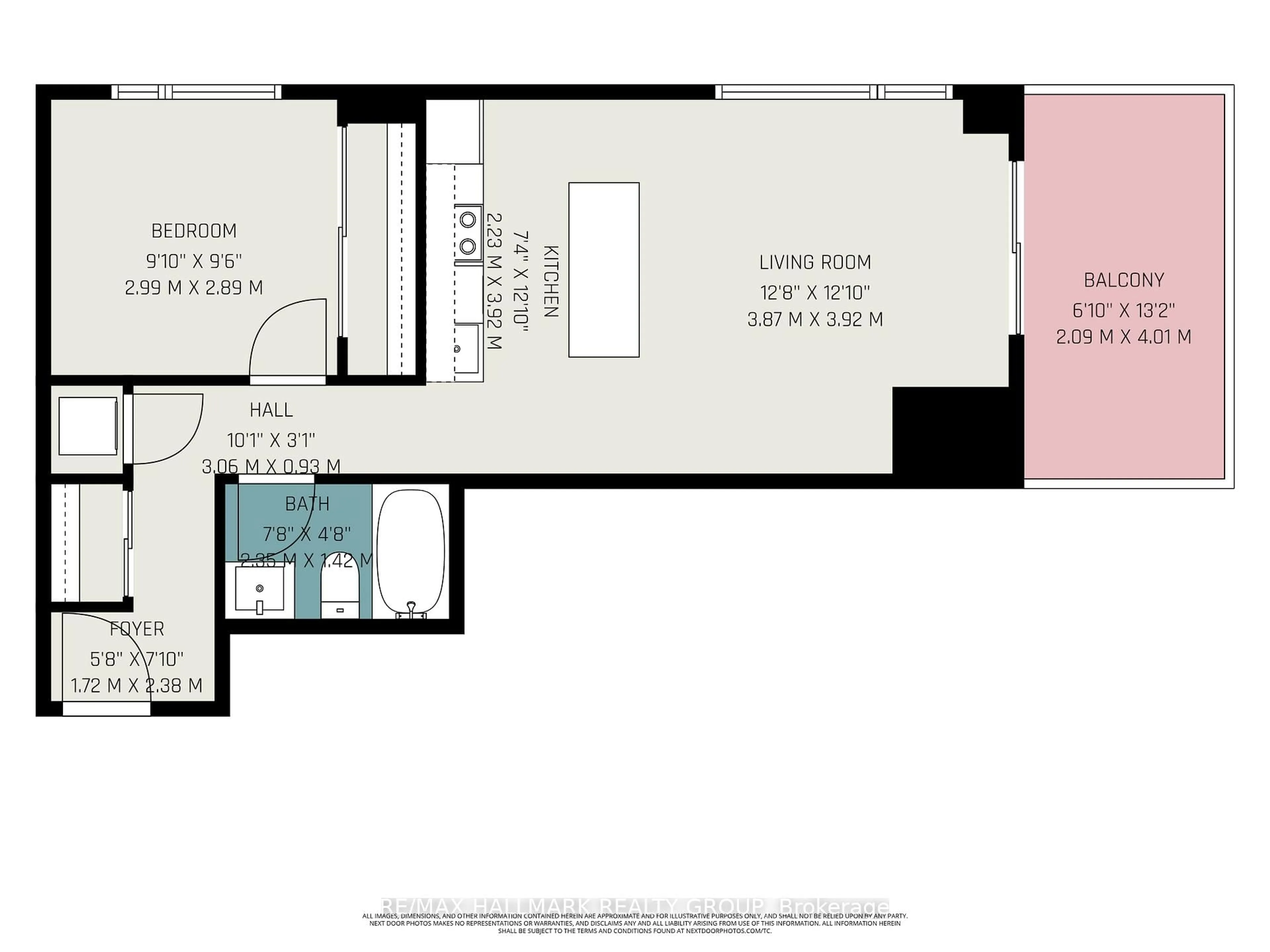 Floor plan for 255 Bay St #1412, Ottawa Ontario K1R 0C5
