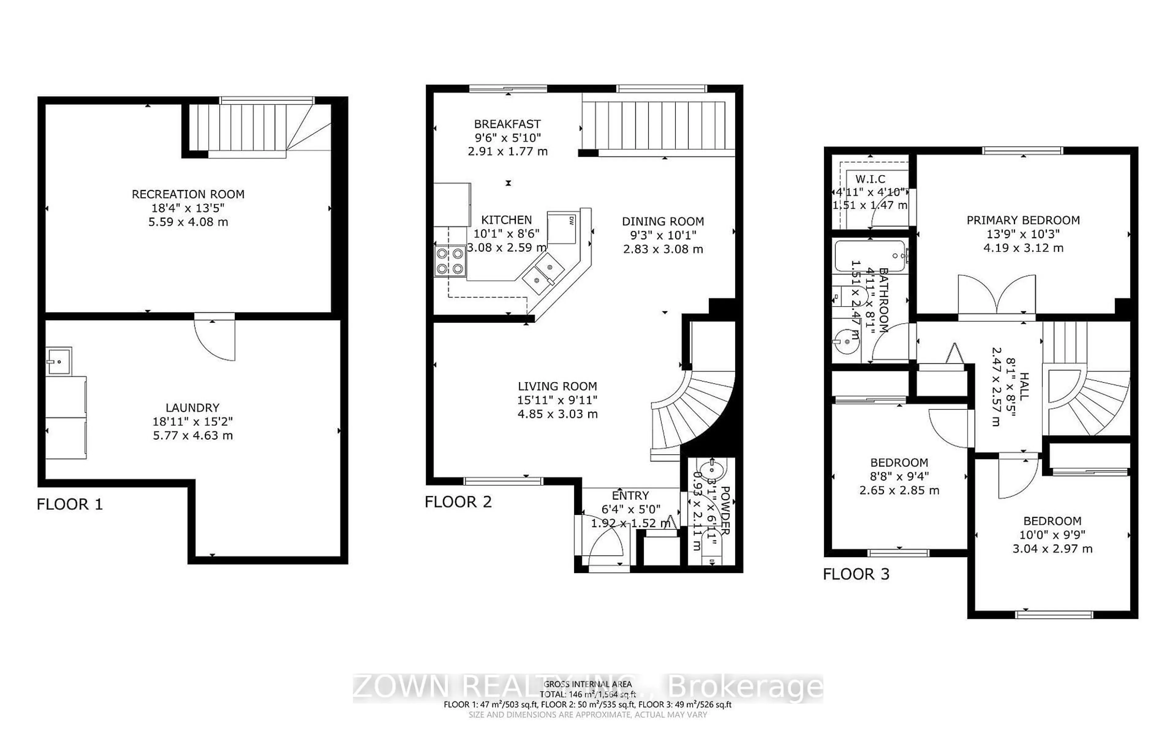 Floor plan for 104 Banchory Cres, Ottawa Ontario K2K 2V2