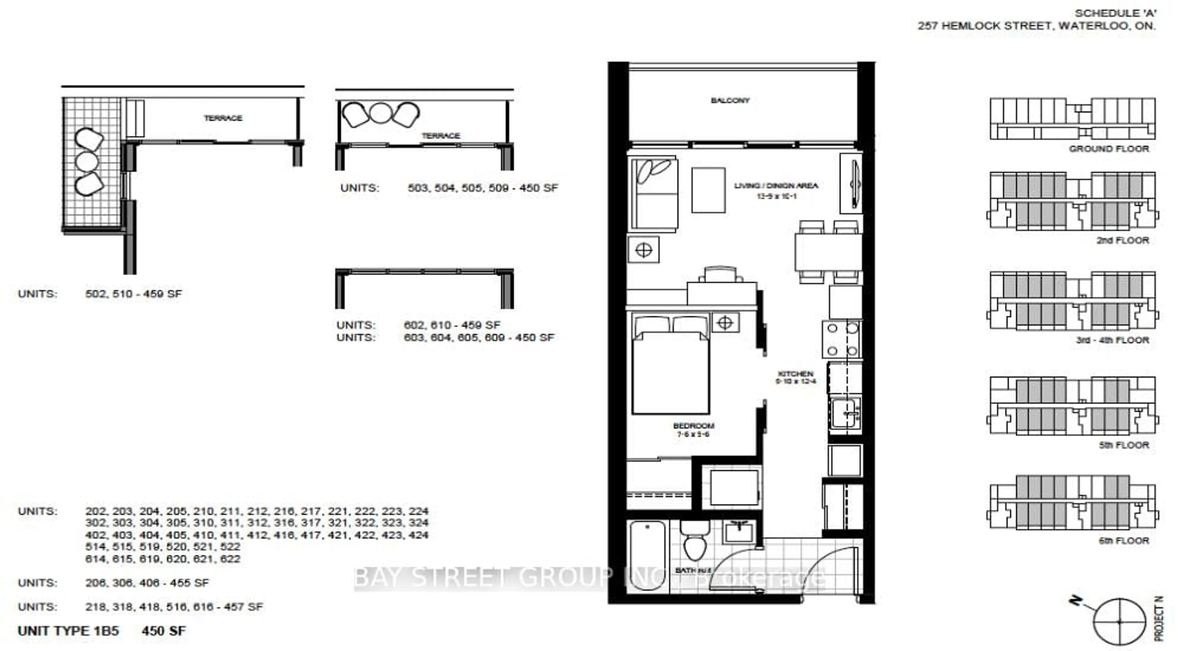 Floor plan for 257 Hemlock St #305, Waterloo Ontario N2L 3R4