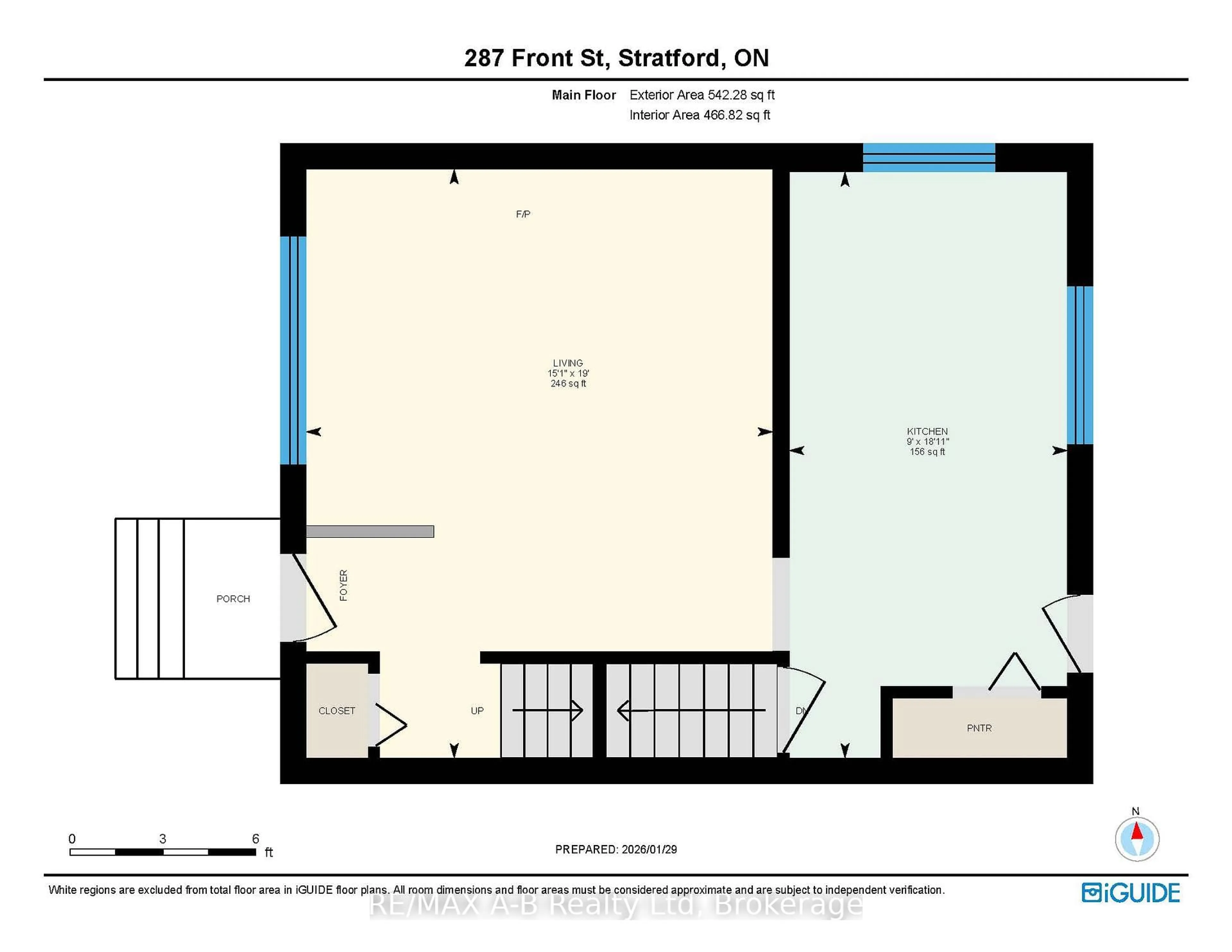 Floor plan for 287 Front St, Stratford Ontario N5A 4J1
