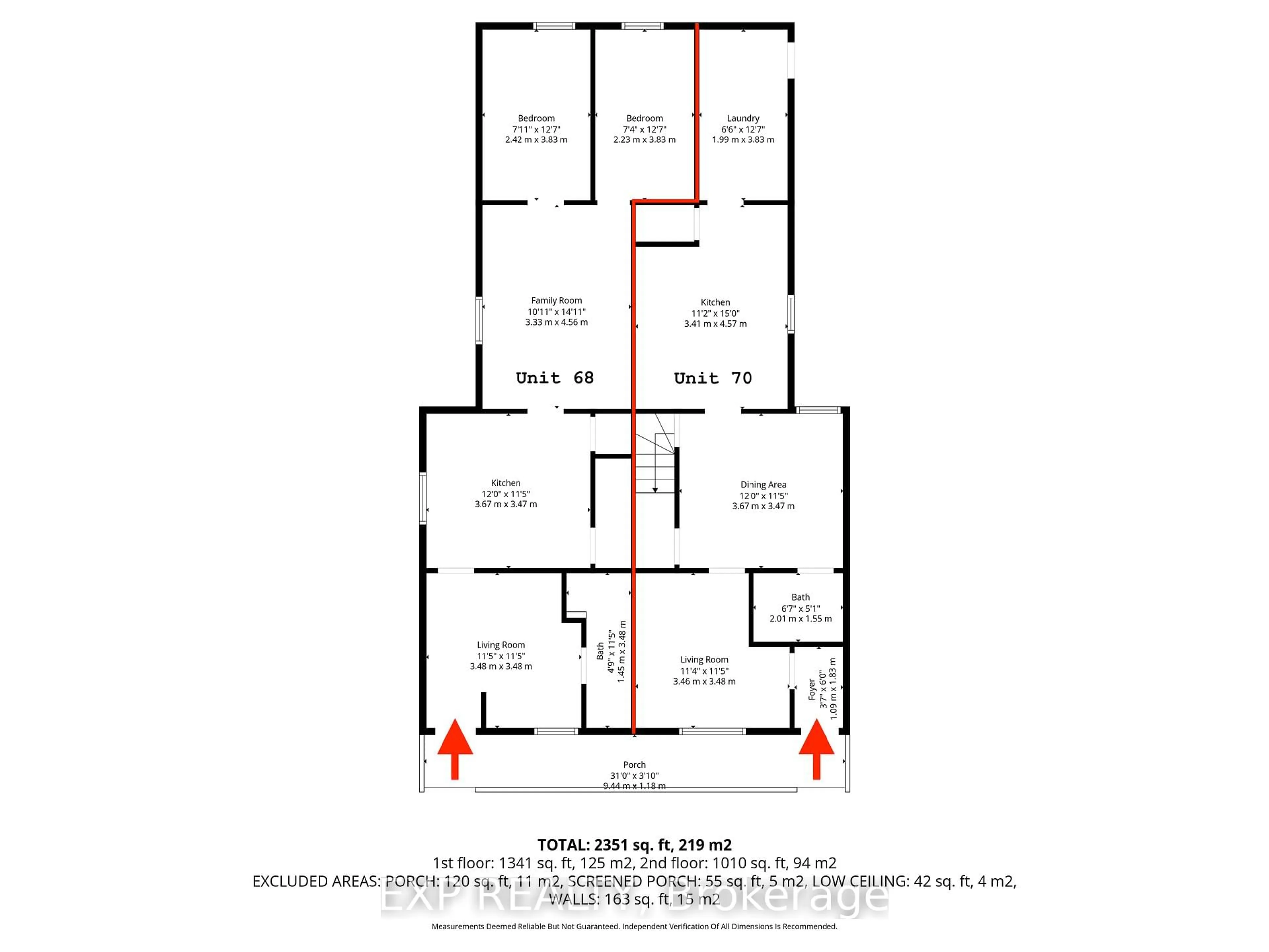 Floor plan for 68-70 South George St, Belleville Ontario K8N 3G6