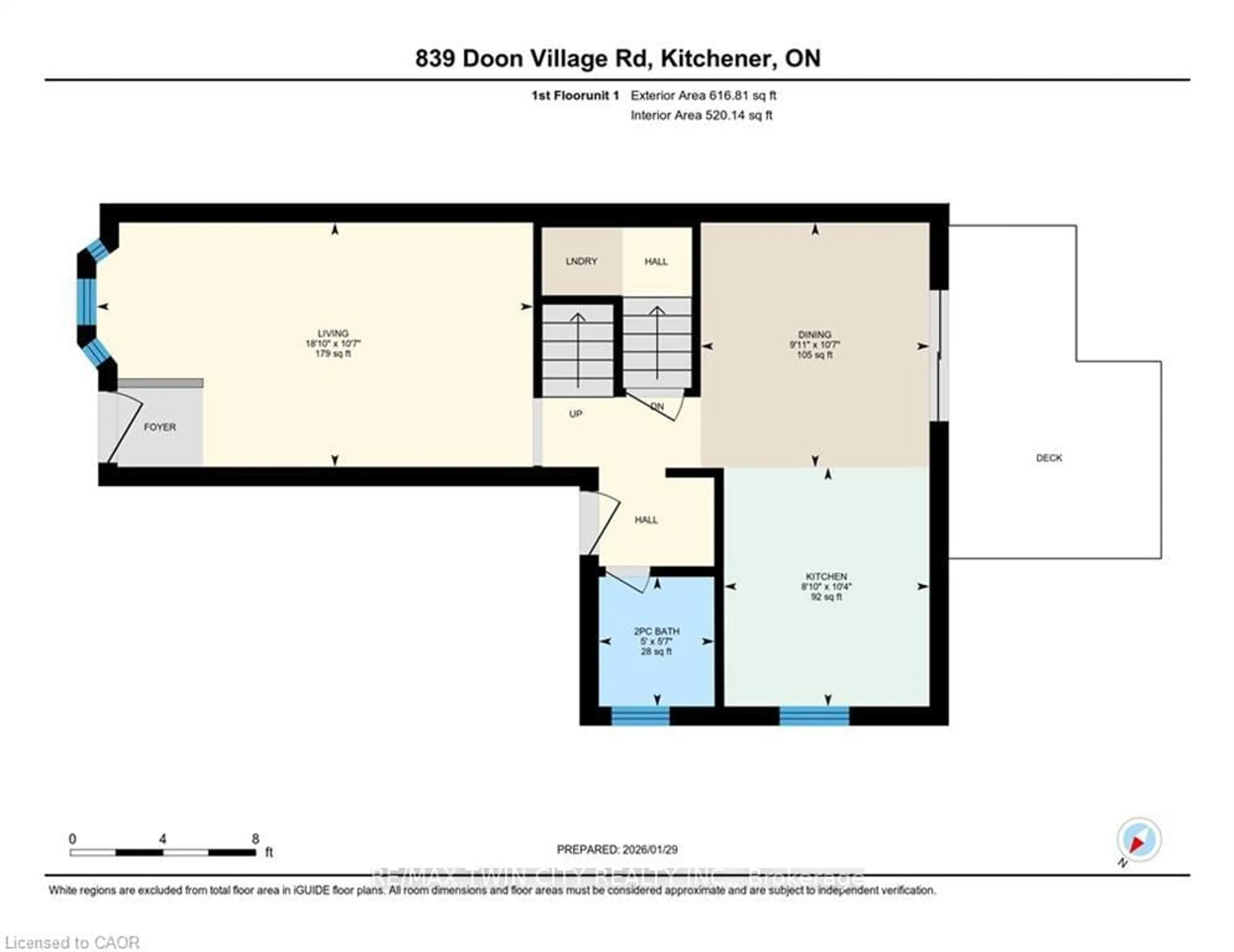 Floor plan for 839 DOON VILLAGE Rd, Kitchener Ontario N2P 1A1