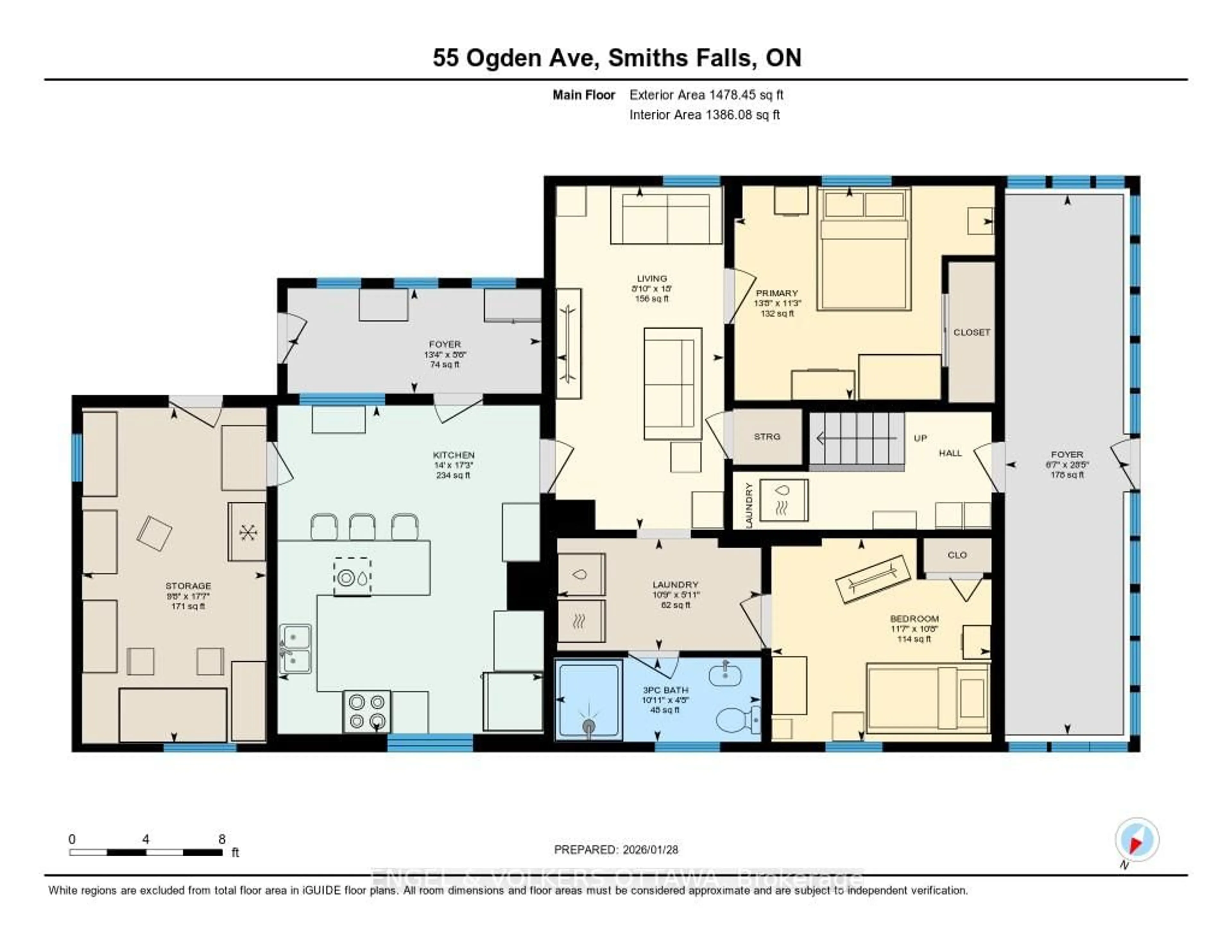 Floor plan for 55 Ogden Ave, Smiths Falls Ontario K7A 2L9