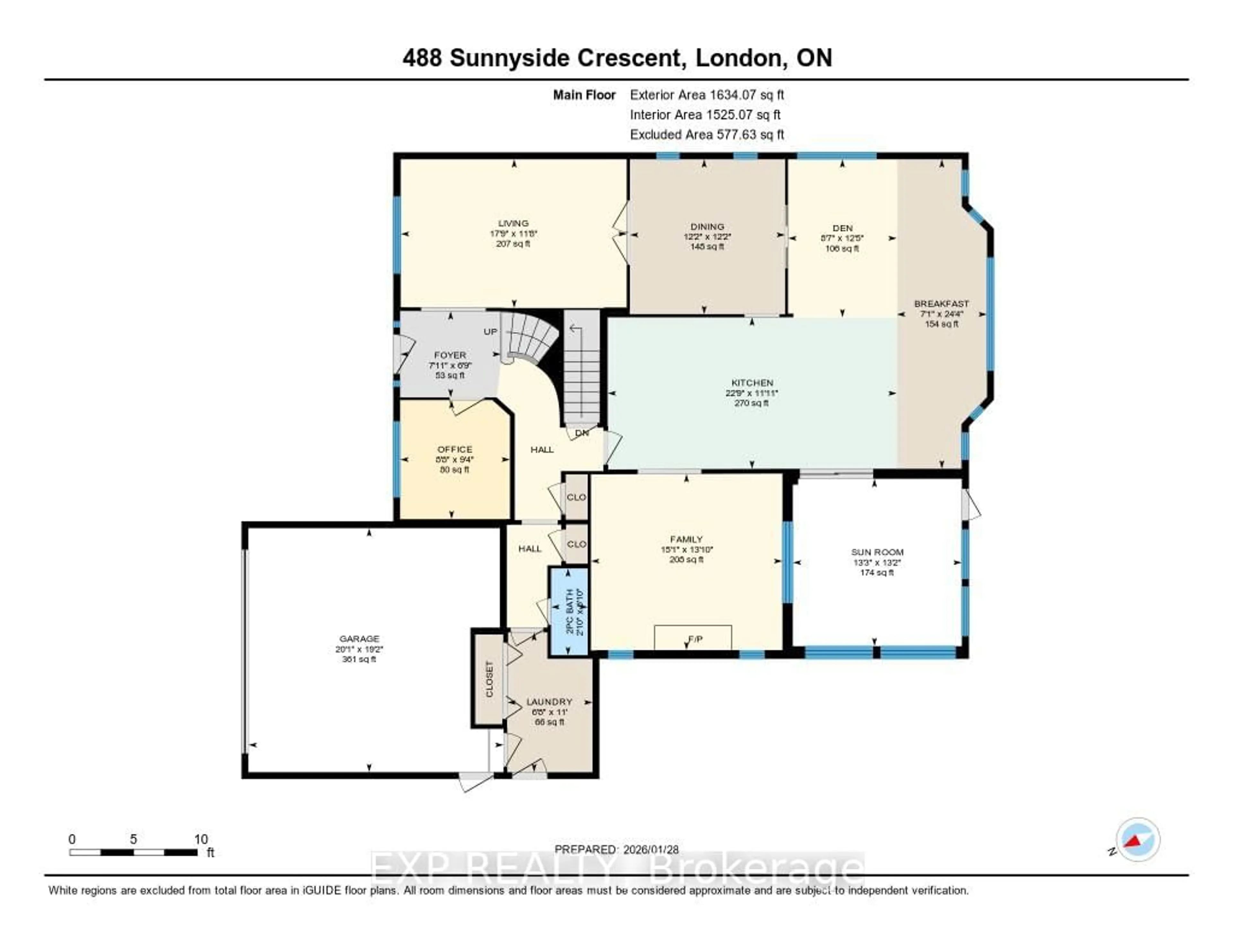 Floor plan for 488 Sunnyside Cres, London North Ontario N5X 3N7