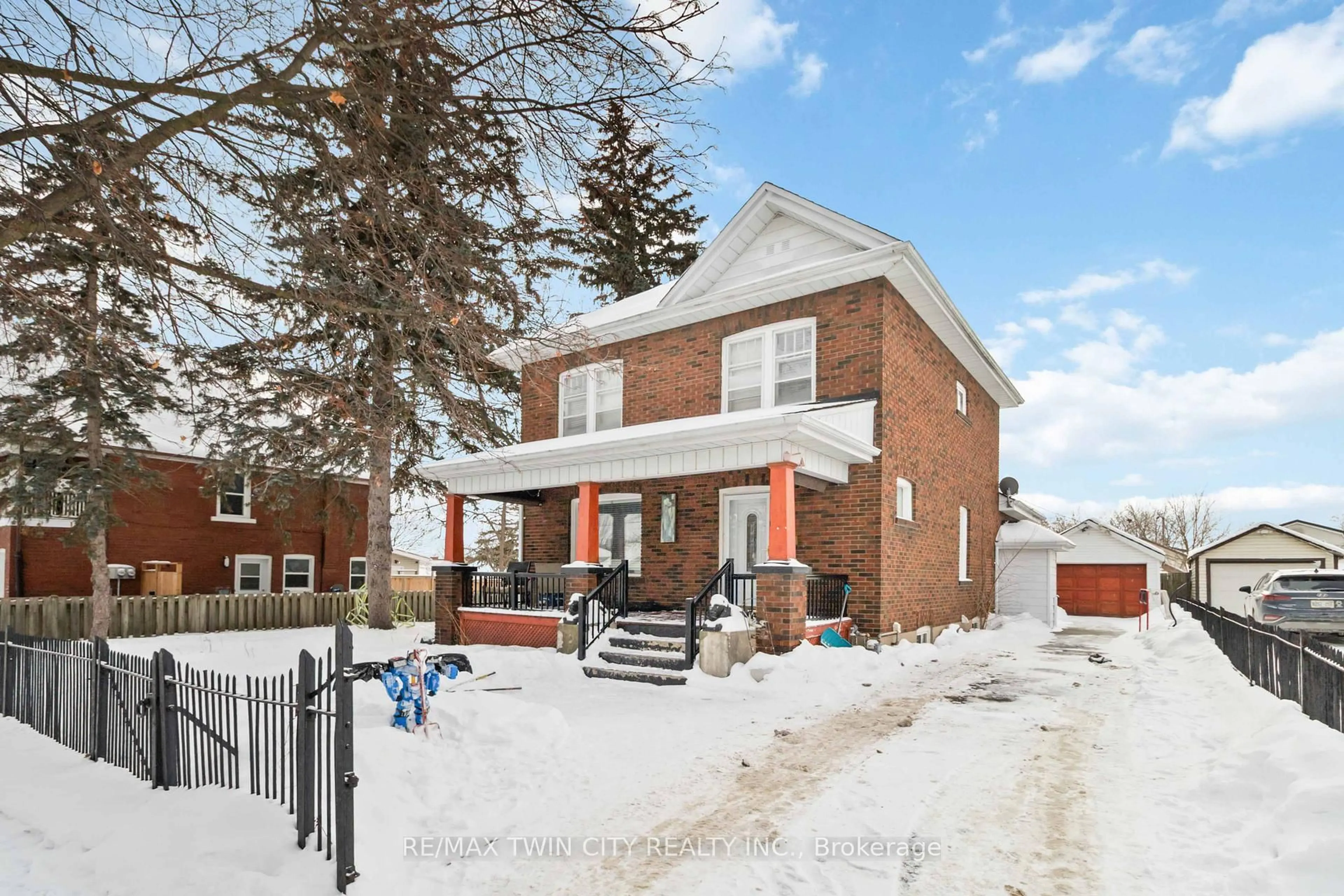 Home with brick exterior material, street for 45 Brighton Ave, Brantford Ontario N3S 1V8