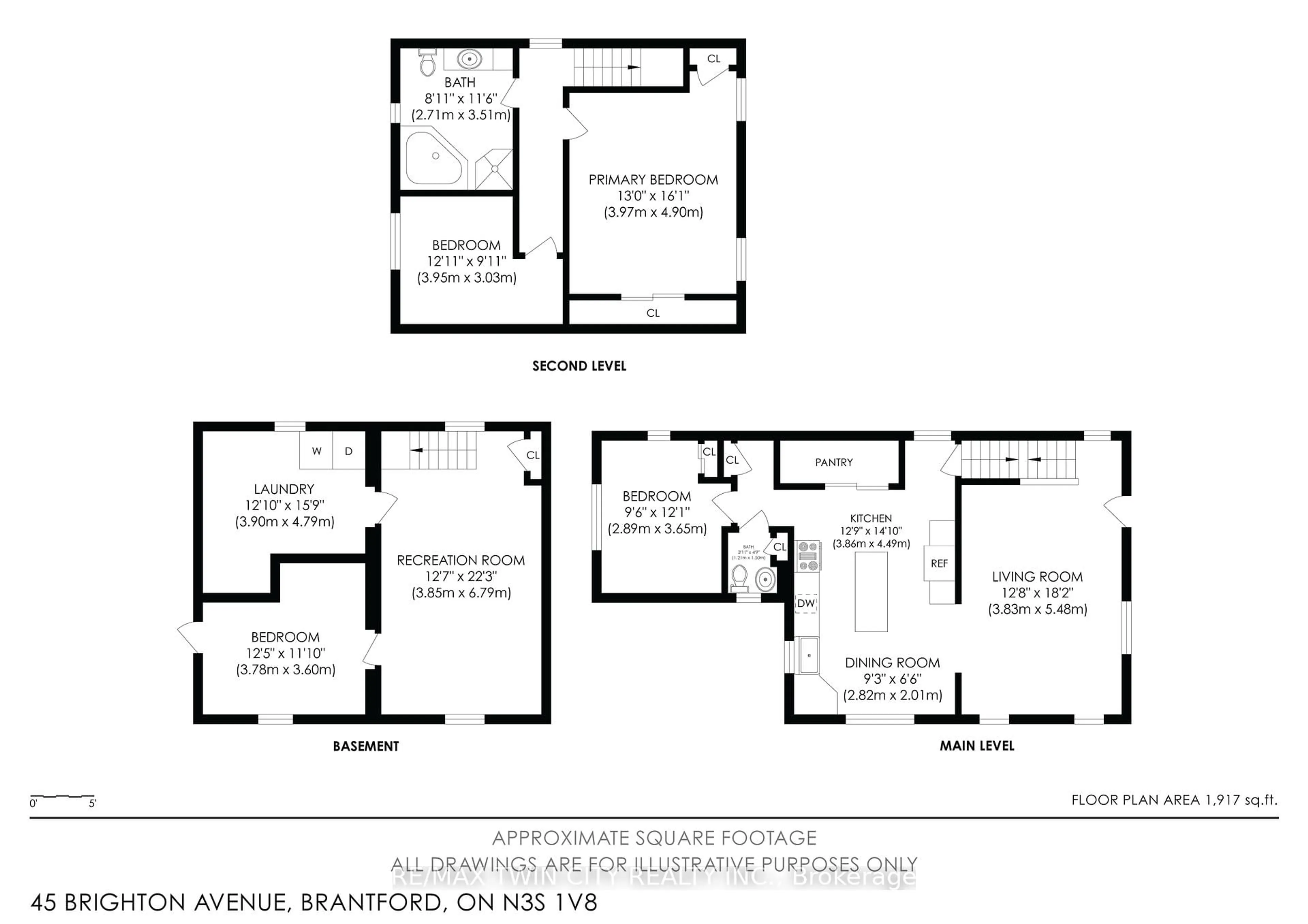 Floor plan for 45 Brighton Ave, Brantford Ontario N3S 1V8