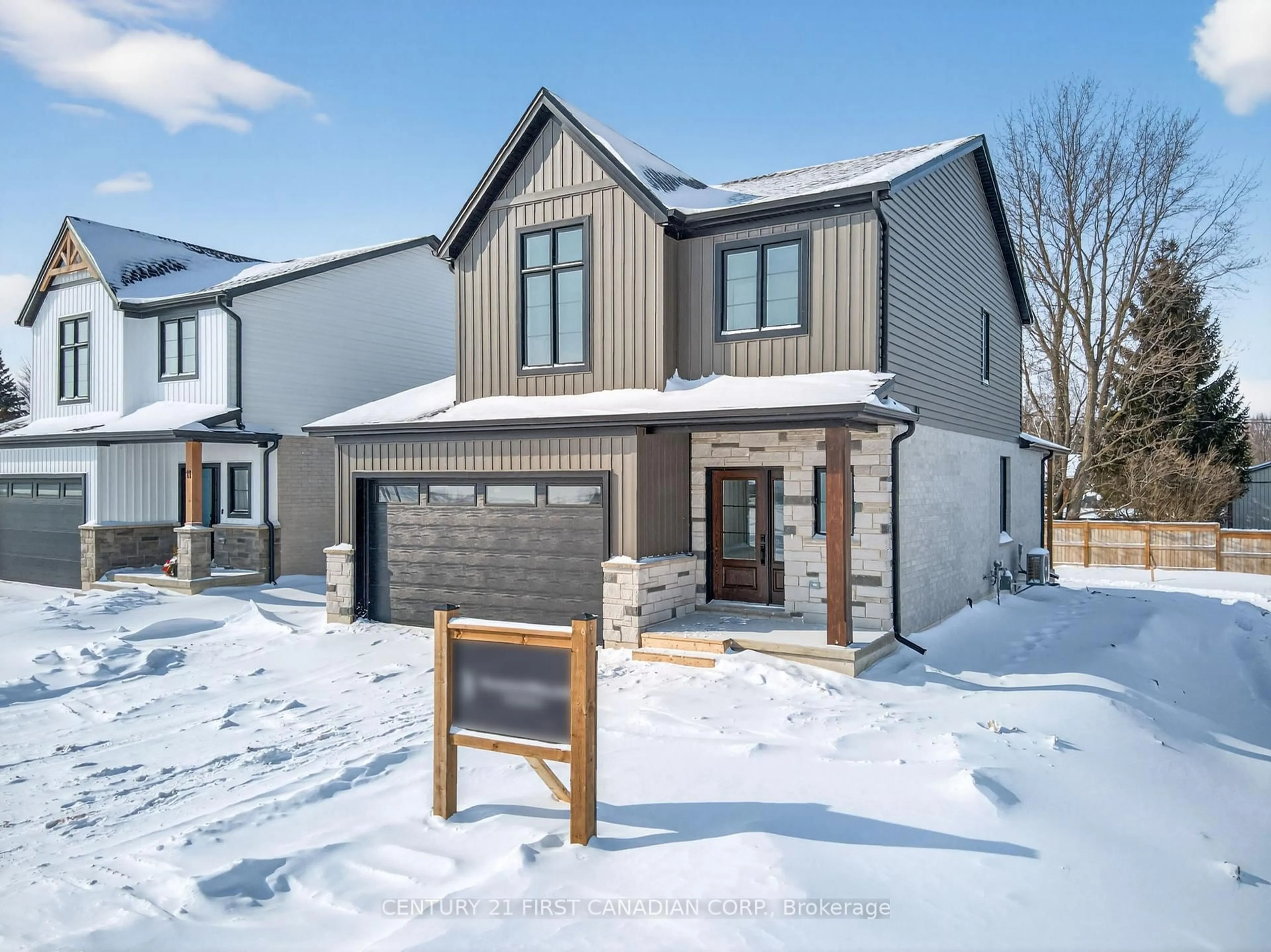 Home with brick exterior material, street for 9 Twynstra St, North Middlesex Ontario N0M 1A0