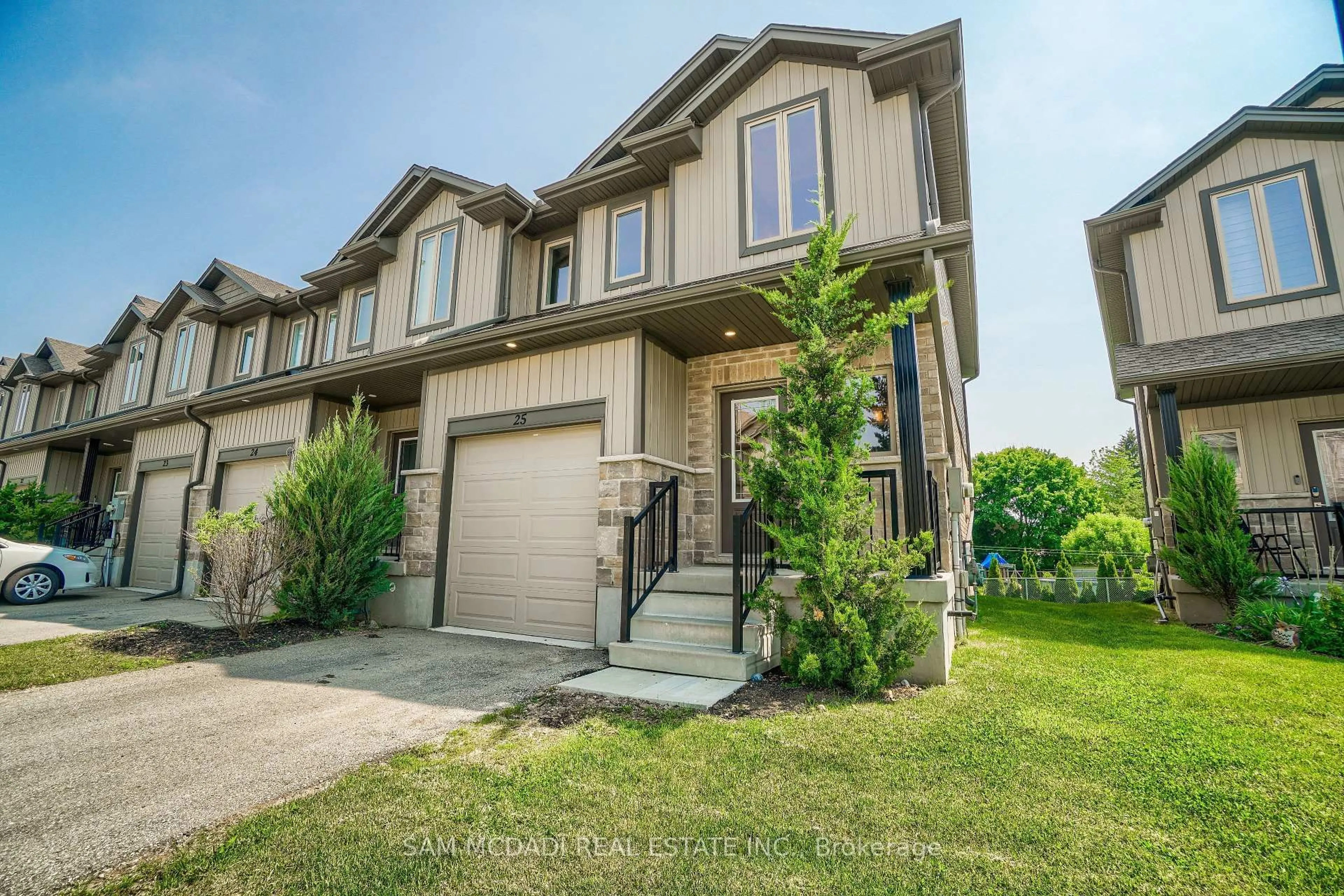 A pic from outside/outdoor area/front of a property/back of a property/a pic from drone, street for 1023 Devonshire Ave #25, Woodstock Ontario N4S 0E7
