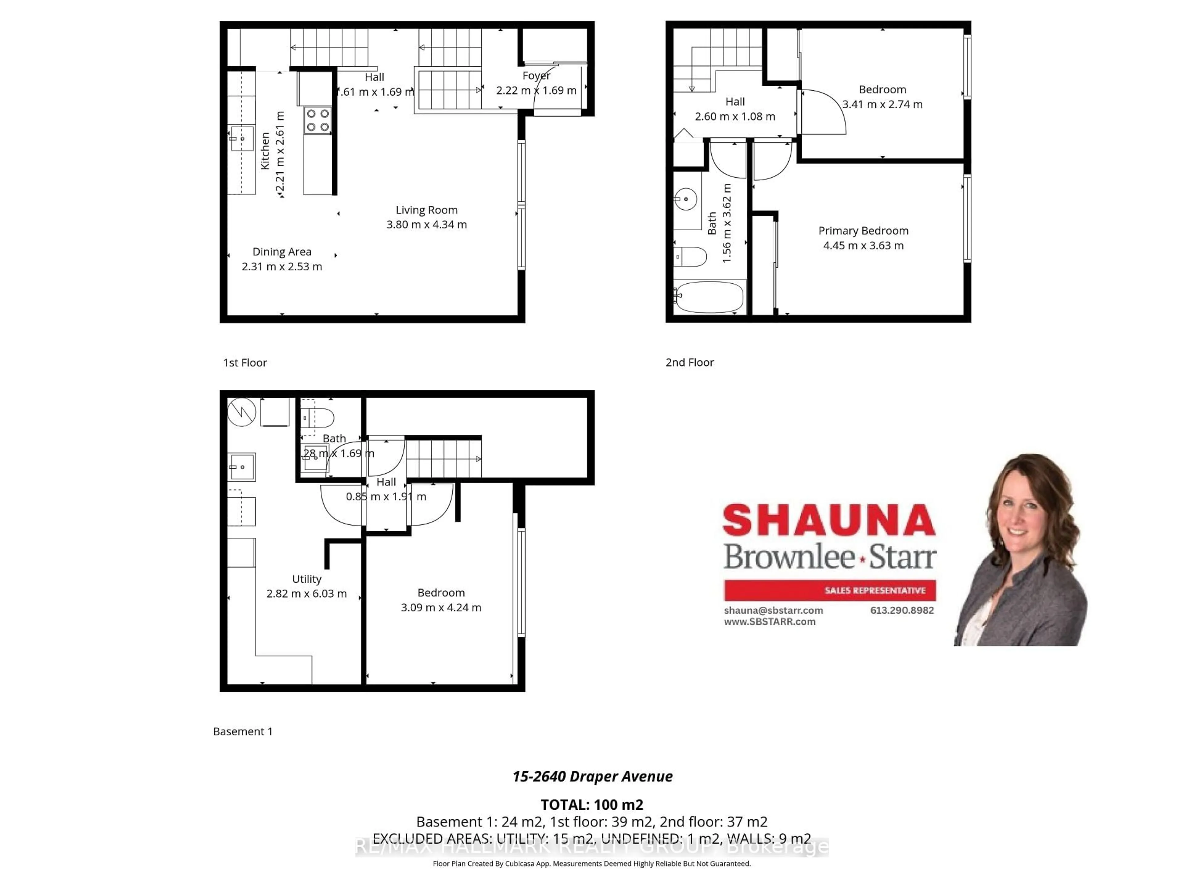 Floor plan for 2640 Draper Ave #15, Ottawa Ontario K2H 8V3