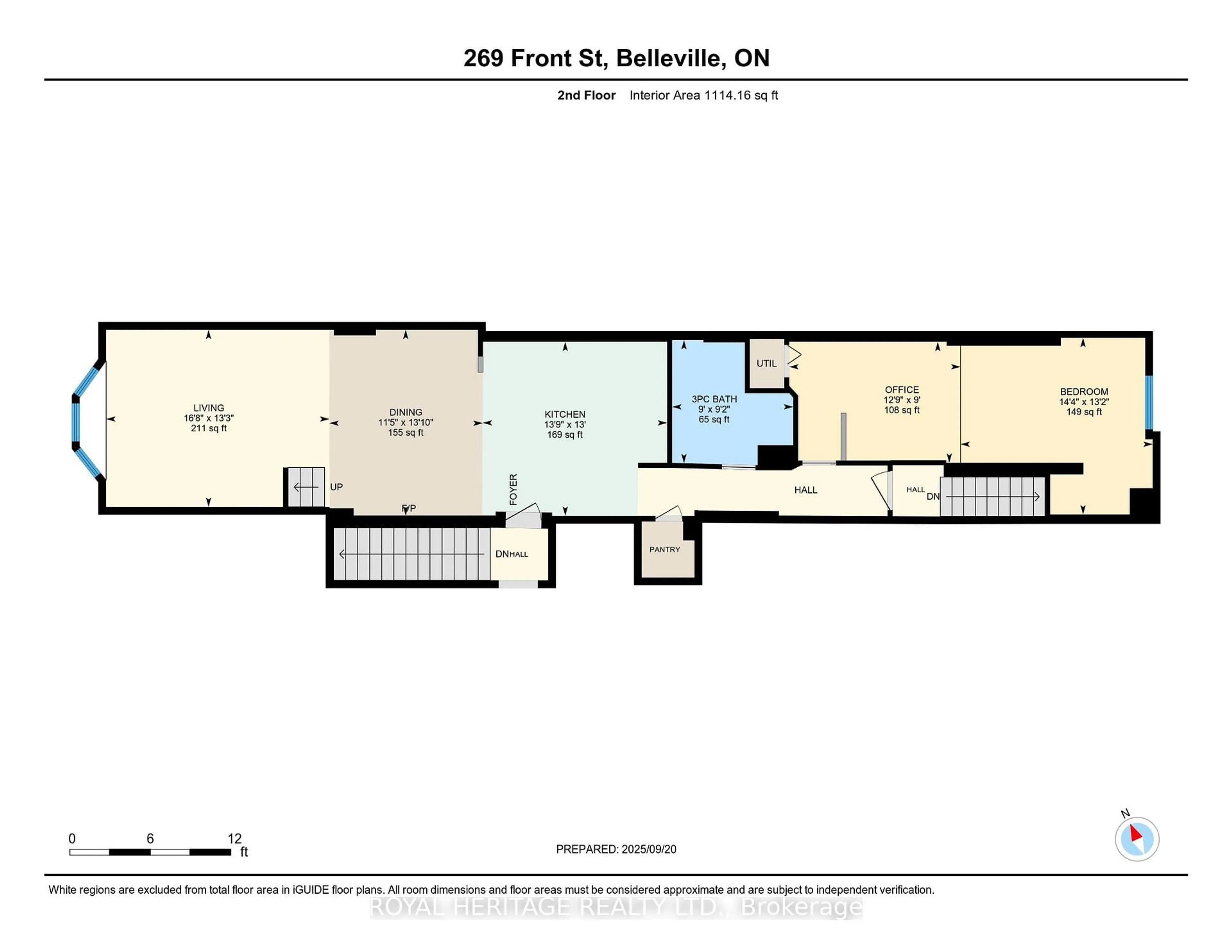 Floor plan for 269 Front St, Belleville Ontario K8N 2Z6
