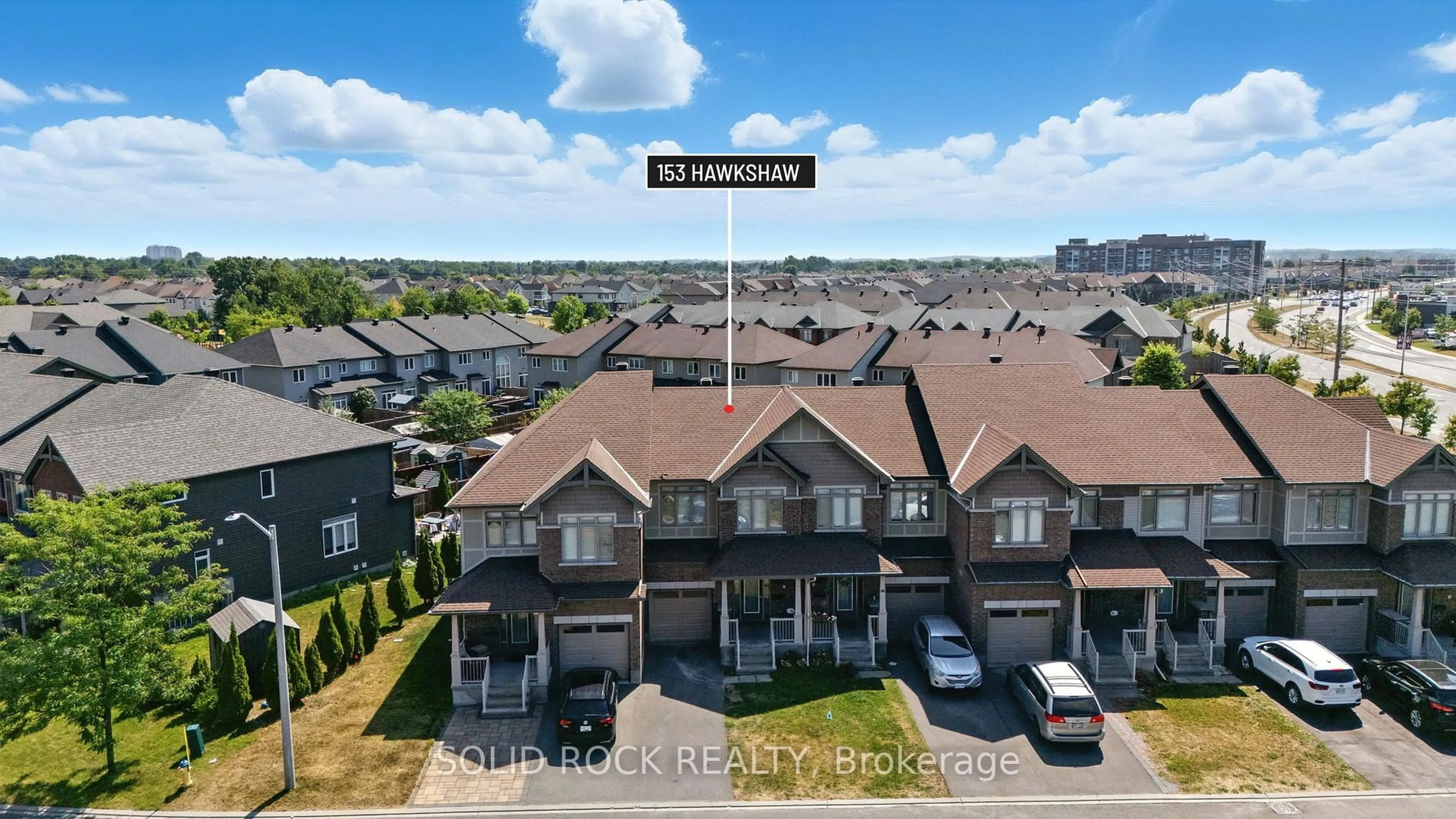 A pic from outside/outdoor area/front of a property/back of a property/a pic from drone, unknown for 153 Hawkshaw Cres, Ottawa Ontario K2J 5P8