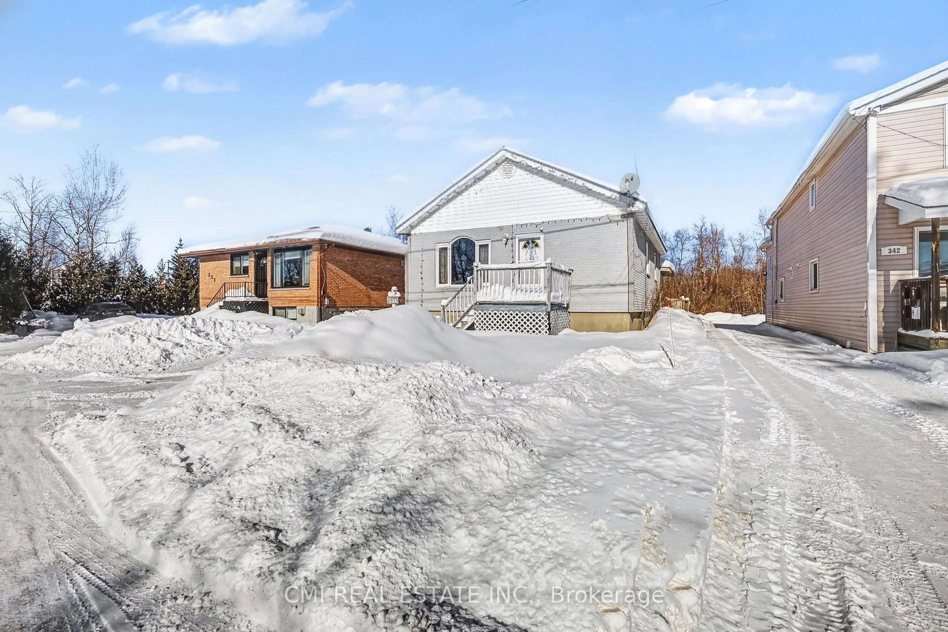A pic from outside/outdoor area/front of a property/back of a property/a pic from drone, unknown for 338 Perreault St, Greater Sudbury Ontario P3B 2M6