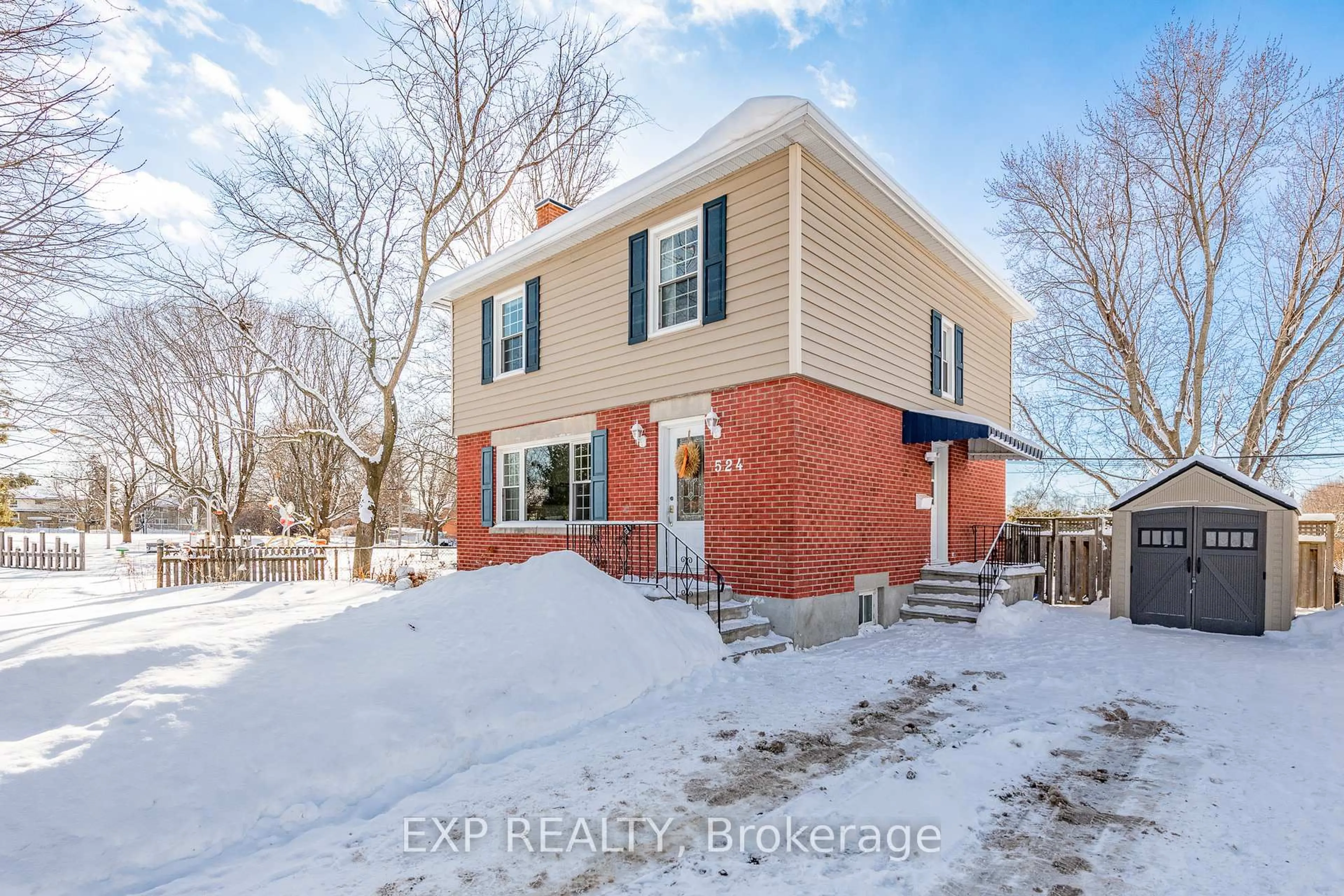 Home with brick exterior material, street for 524 Wolffdale Cres, Ottawa Ontario K1K 1N5