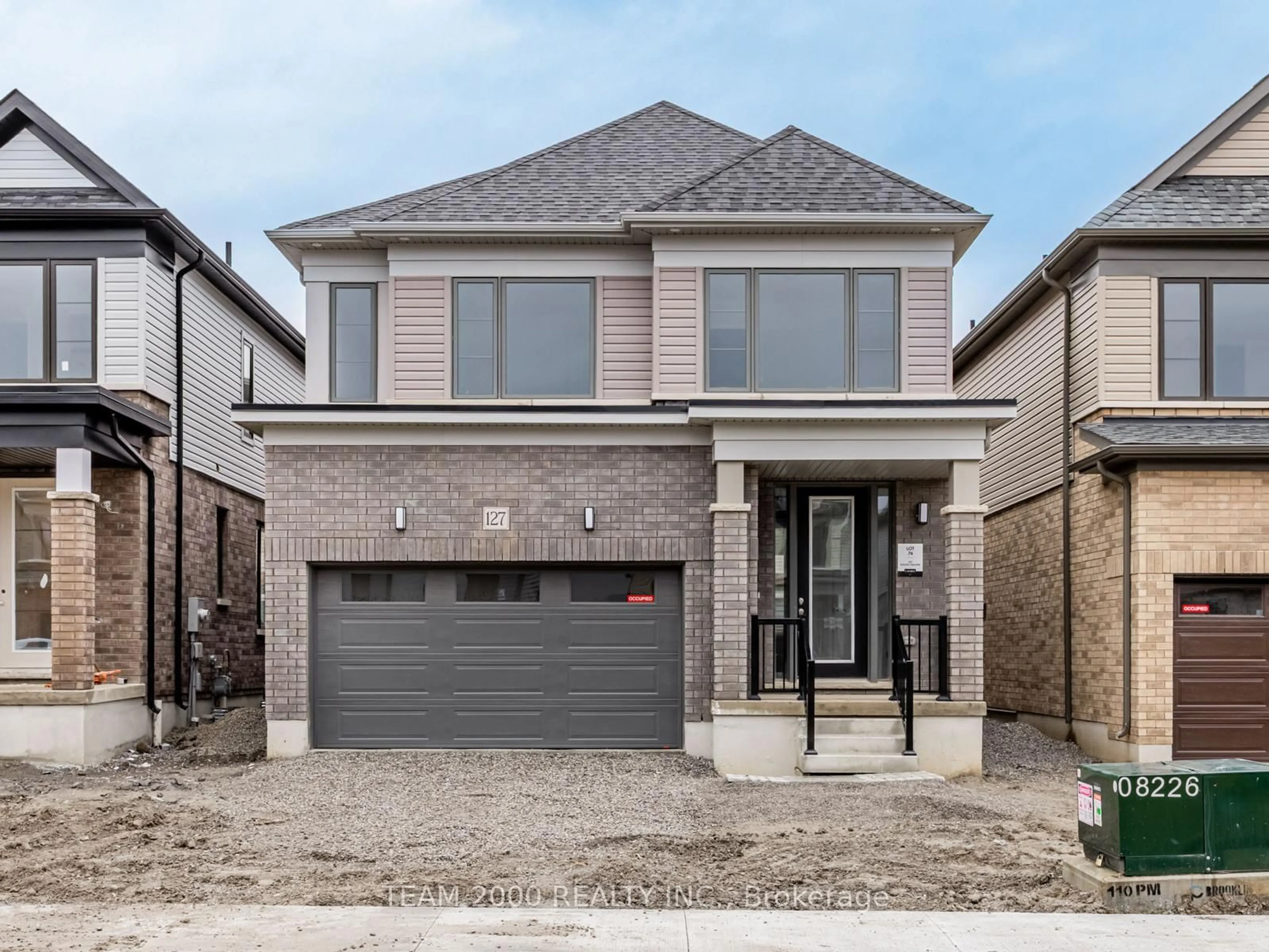 Home with brick exterior material, street for 127 Soules Sq, Hamilton Ontario L0R 1C0