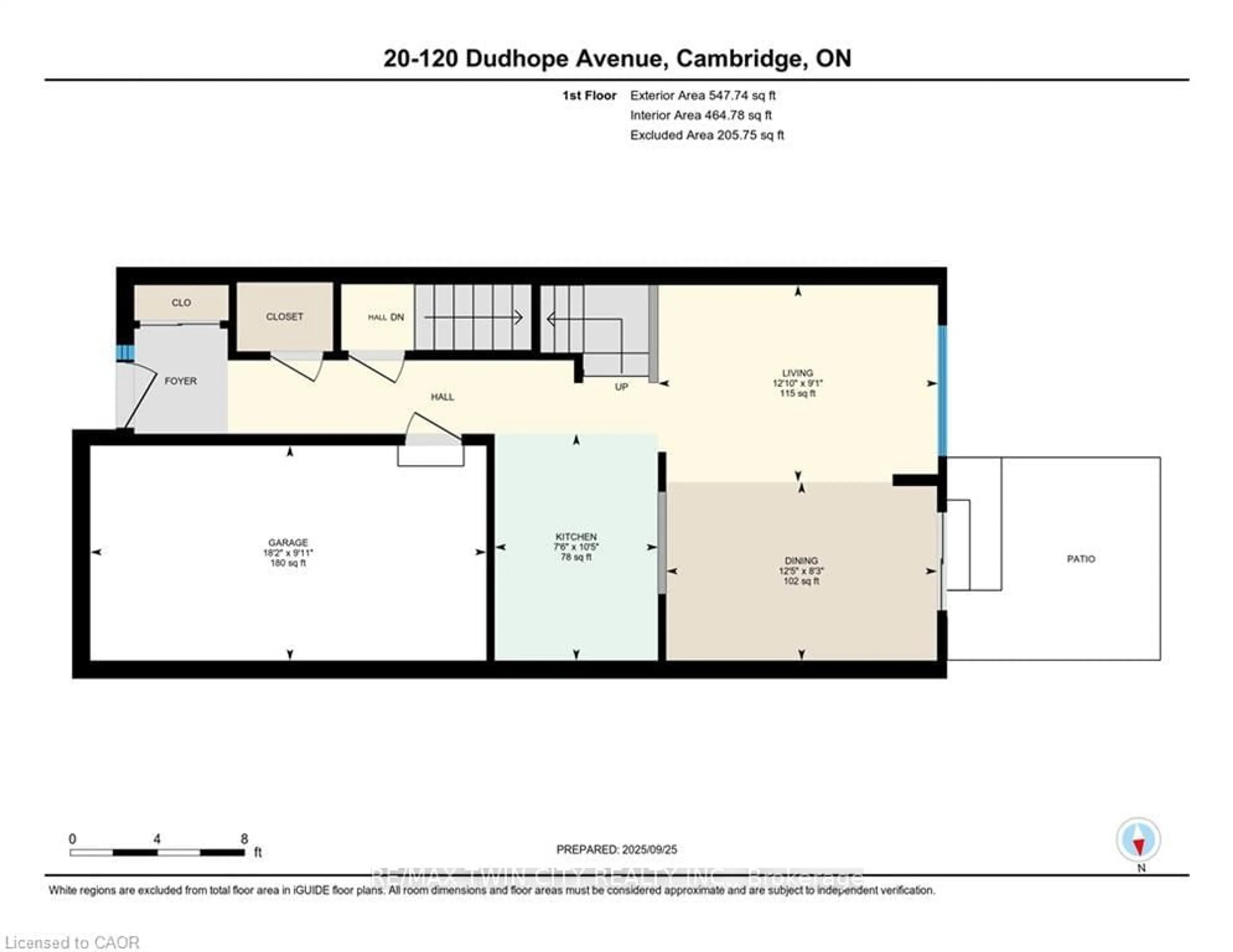 Floor plan for 120 Dudhope Ave #20, Cambridge Ontario N1R 4T7