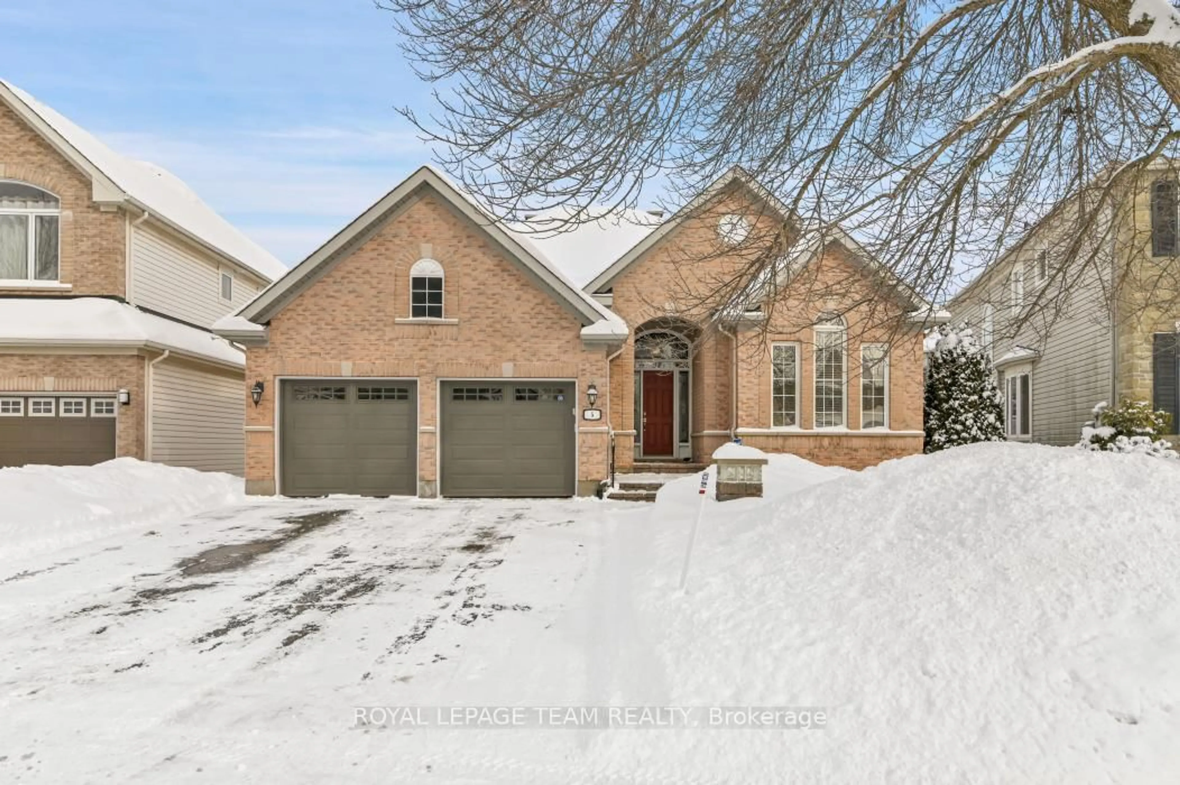 Home with brick exterior material, street for 5 Wersch Lane, Ottawa Ontario K2J 5E4