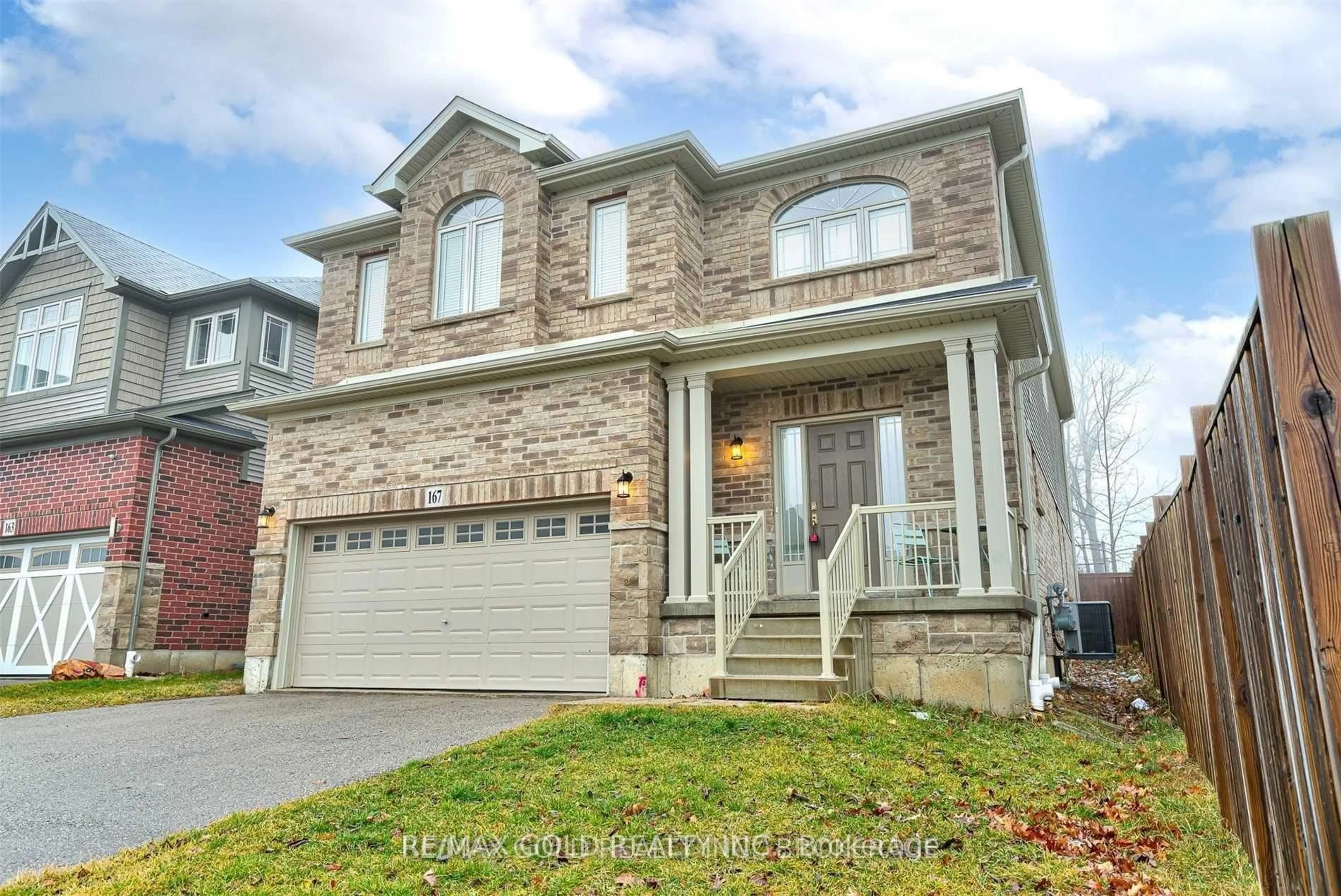 Home with brick exterior material, street for 167 Elmbank Tr, Kitchener Ontario N2R 0H2