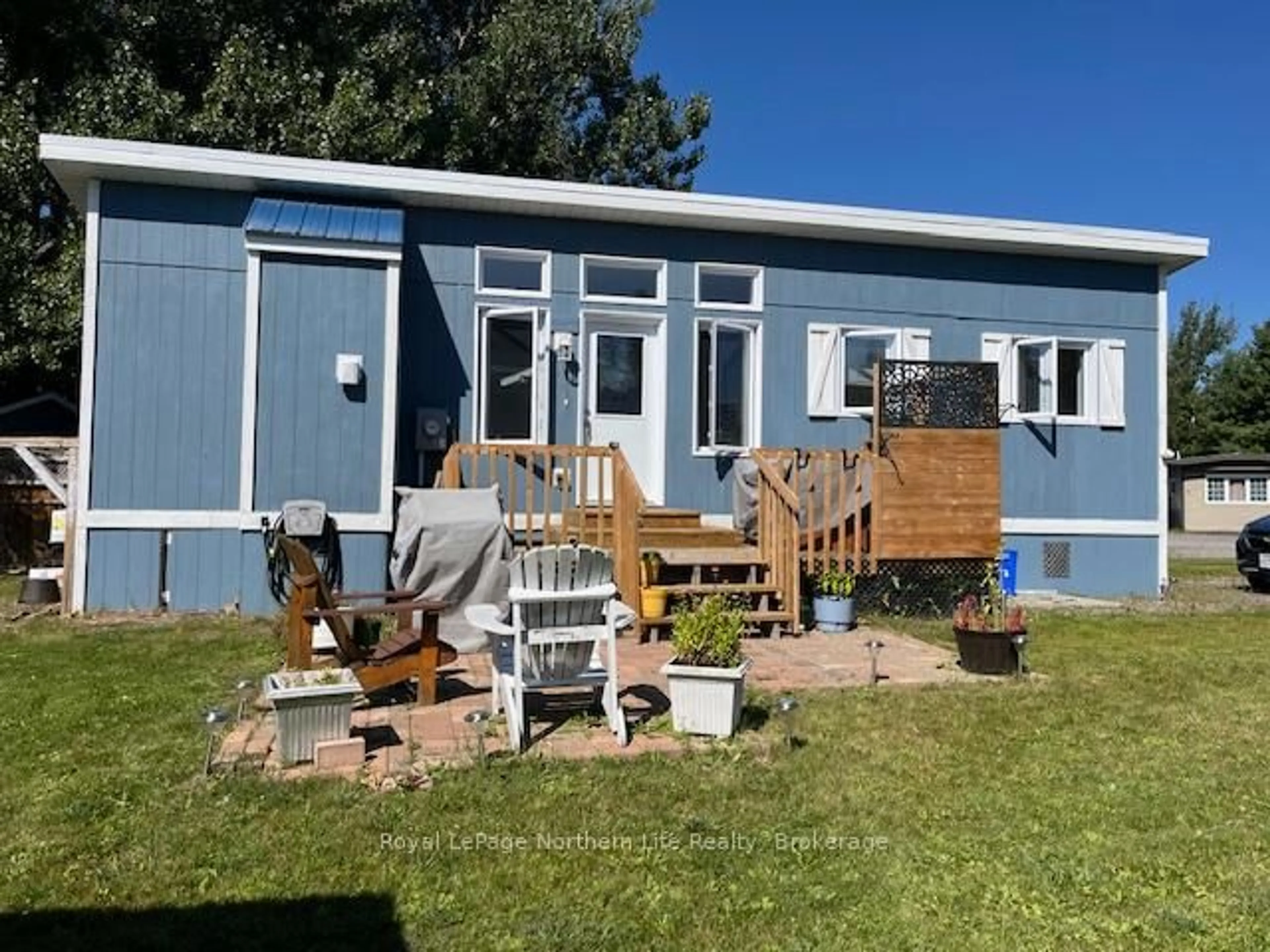A pic from outside/outdoor area/front of a property/back of a property/a pic from drone, water/lake/river/ocean view for 280 GOULARD Rd #12, West Nipissing Ontario P2B 3J4