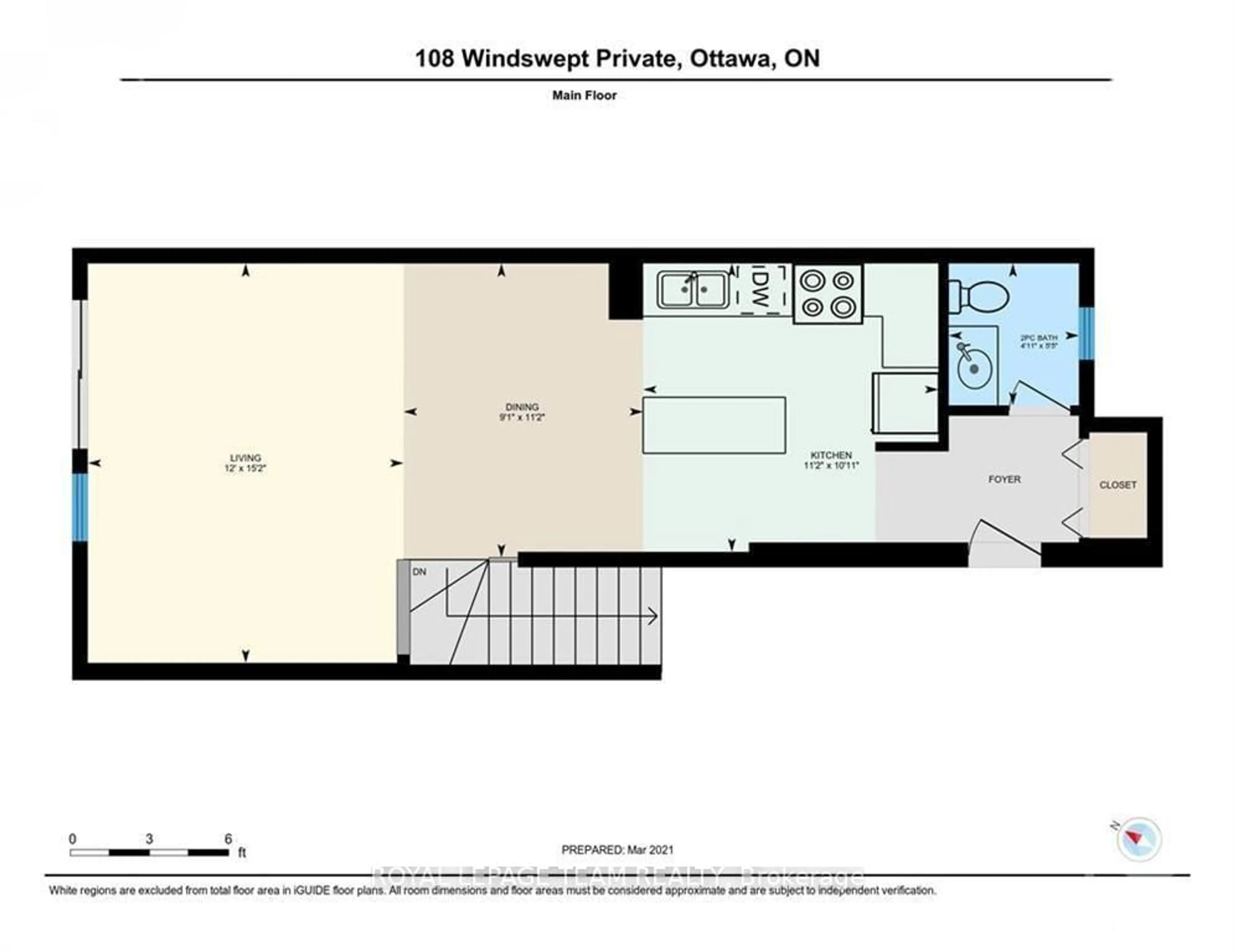 Floor plan for 108 Windswept Private, Ottawa Ontario K1V 0Z4