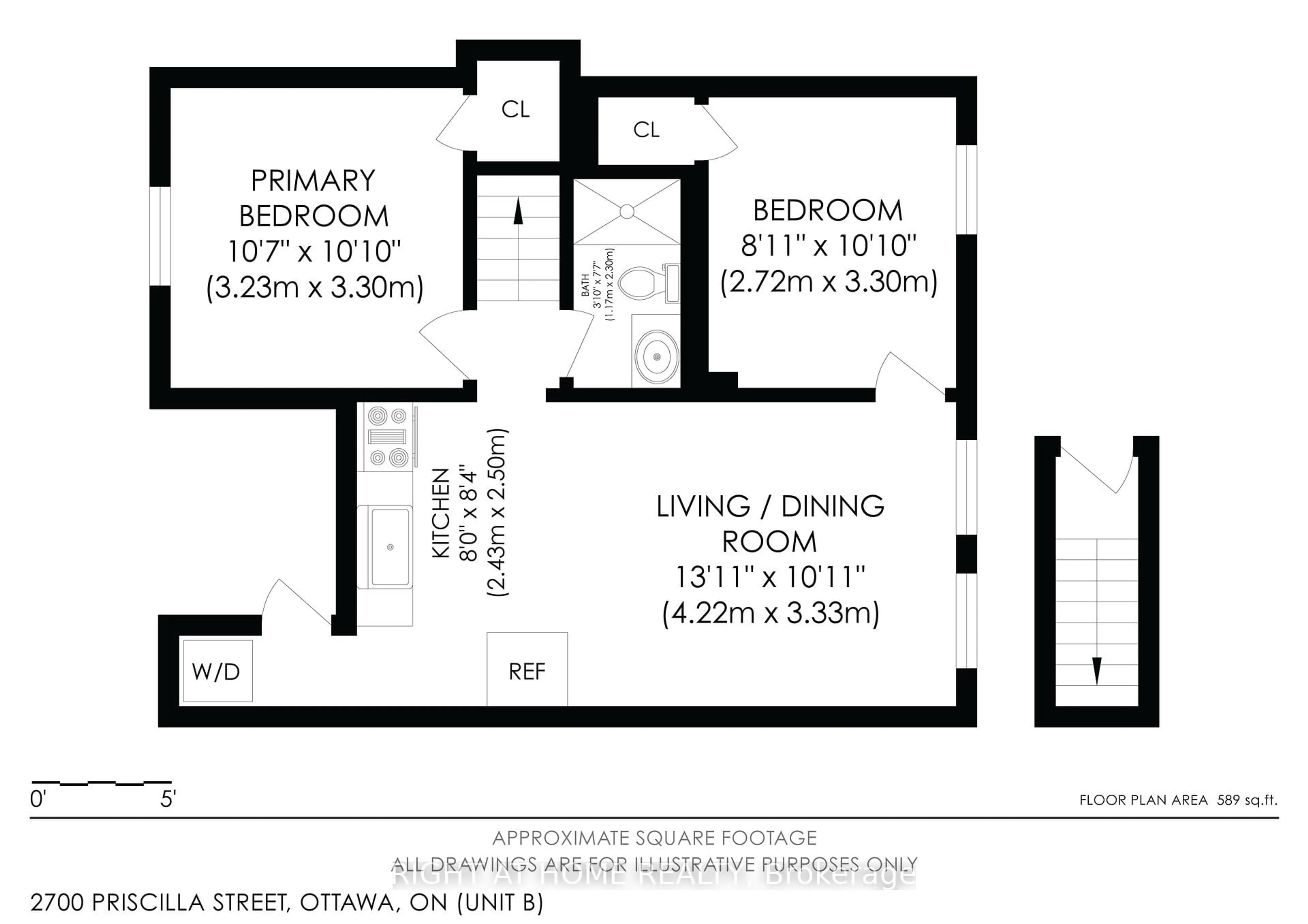 Floor plan for 2700 PRISCILLA St, Ottawa Ontario K2B 7E2