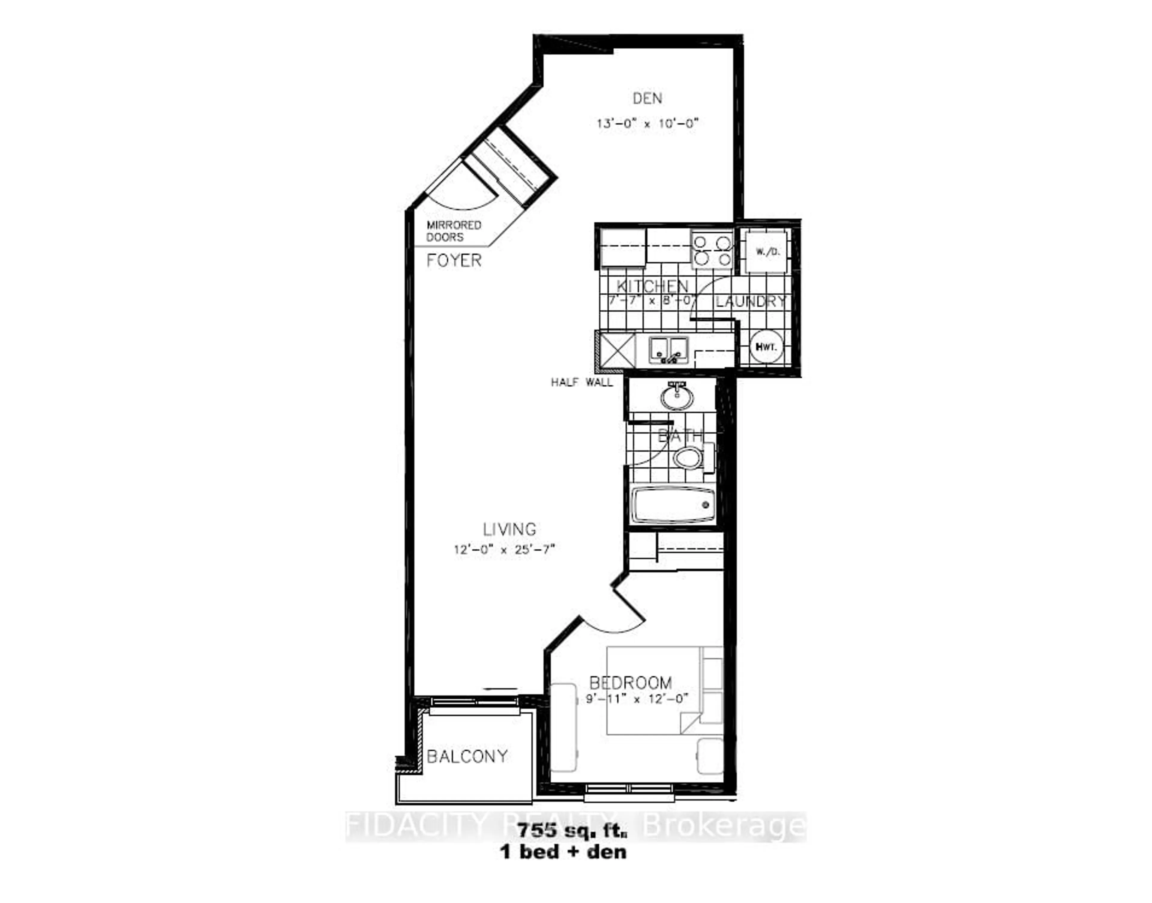 Floor plan for 310 Central Park Dr #9G, Ottawa Ontario K2C 4G4