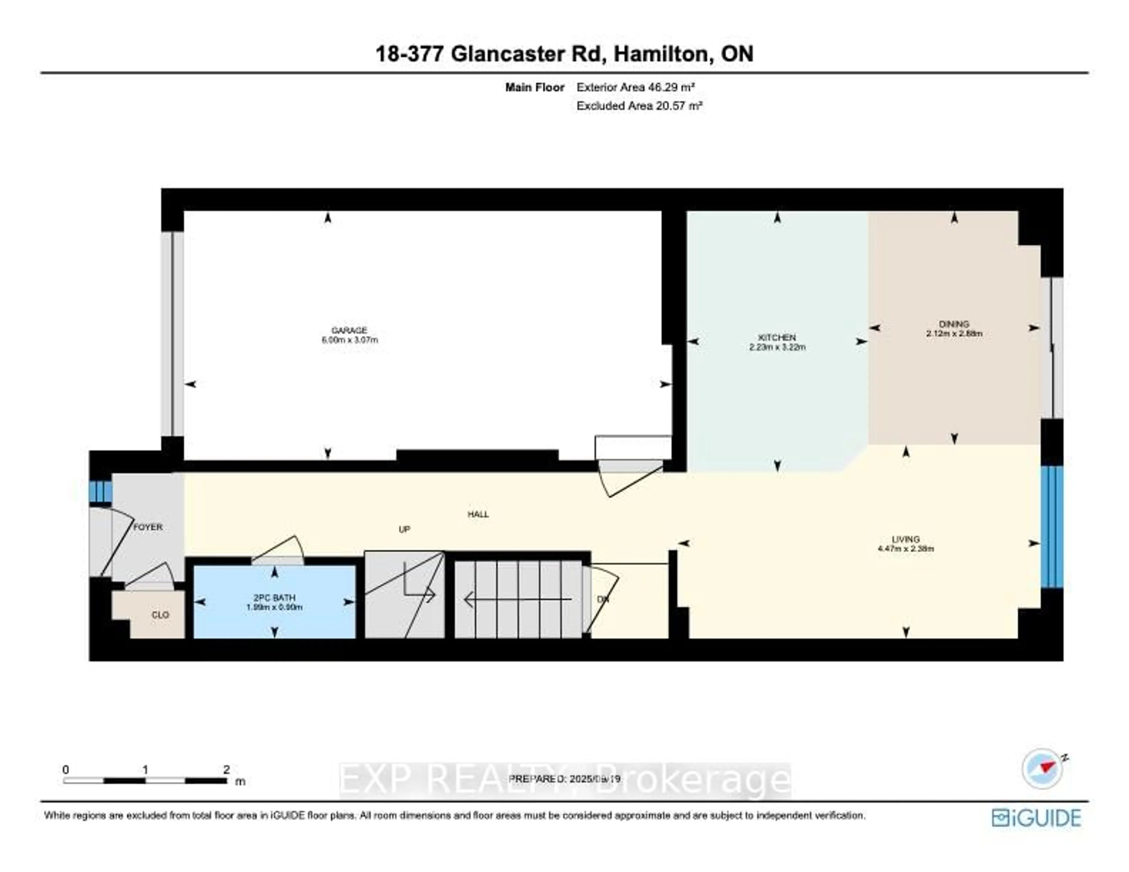 Floor plan for 377 Glancaster Rd #18, Hamilton Ontario L9G 0G4