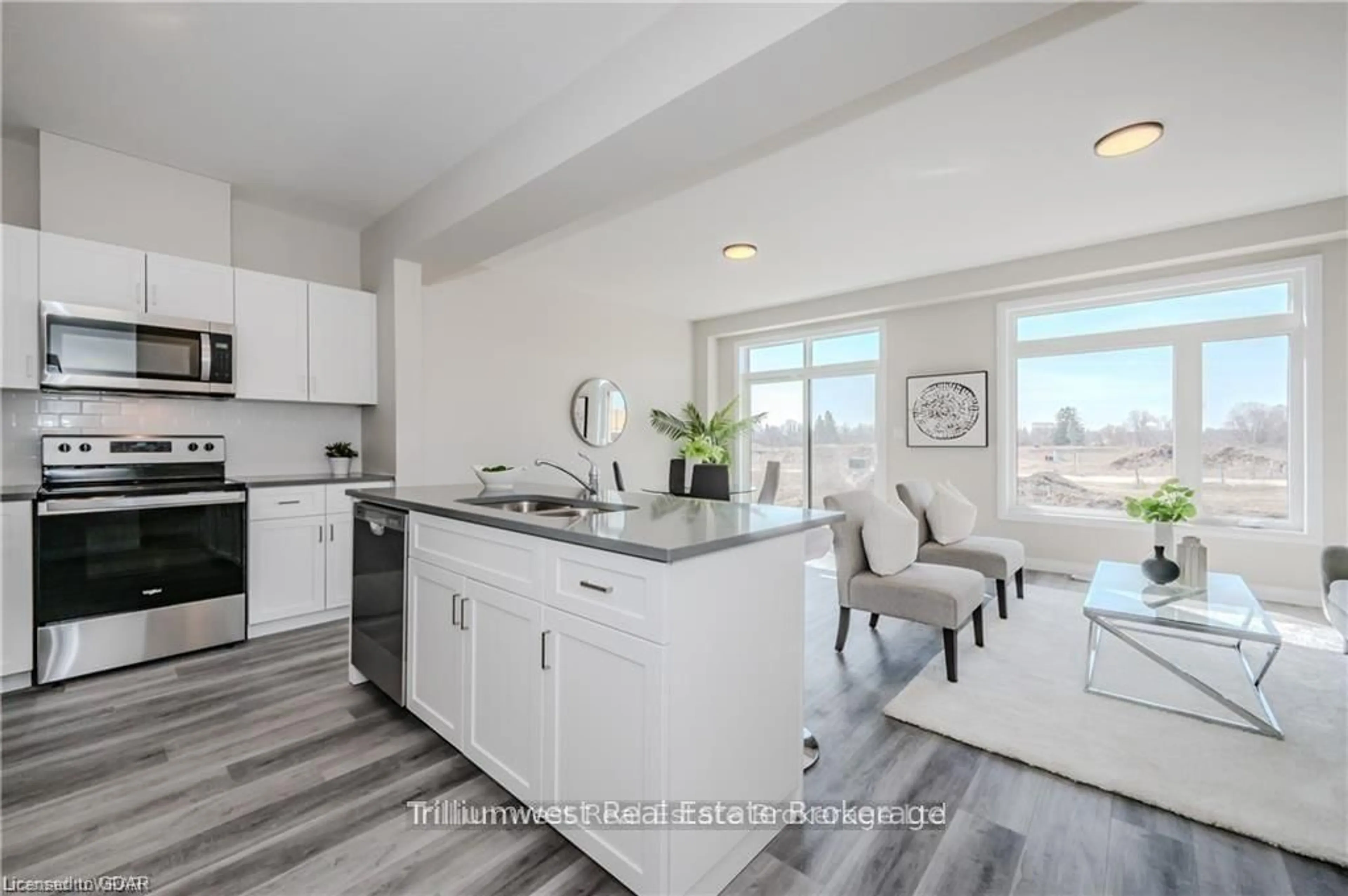 Open concept kitchen, ceramic/tile floor for 64 Ayr Meadows Cres, North Dumfries Ontario N0B 1E0