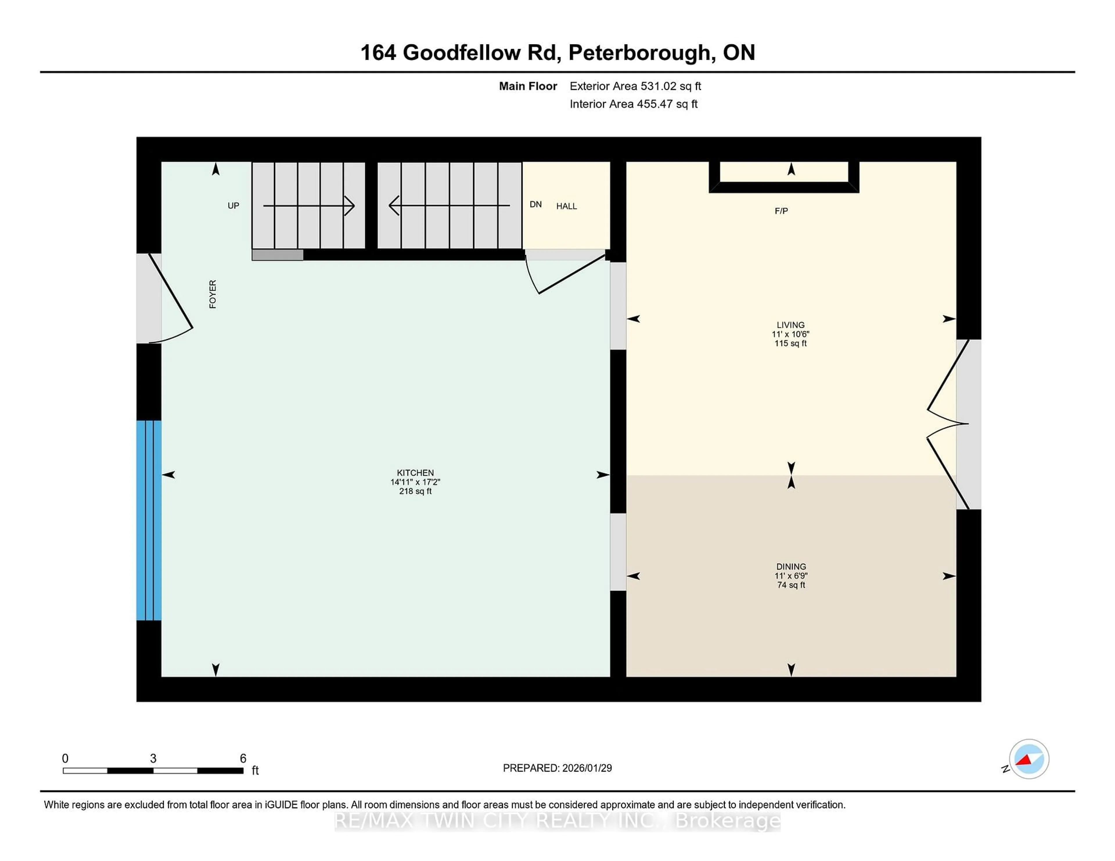 Floor plan for 164 Goodfellow Rd, Peterborough Ontario K9J 5X2