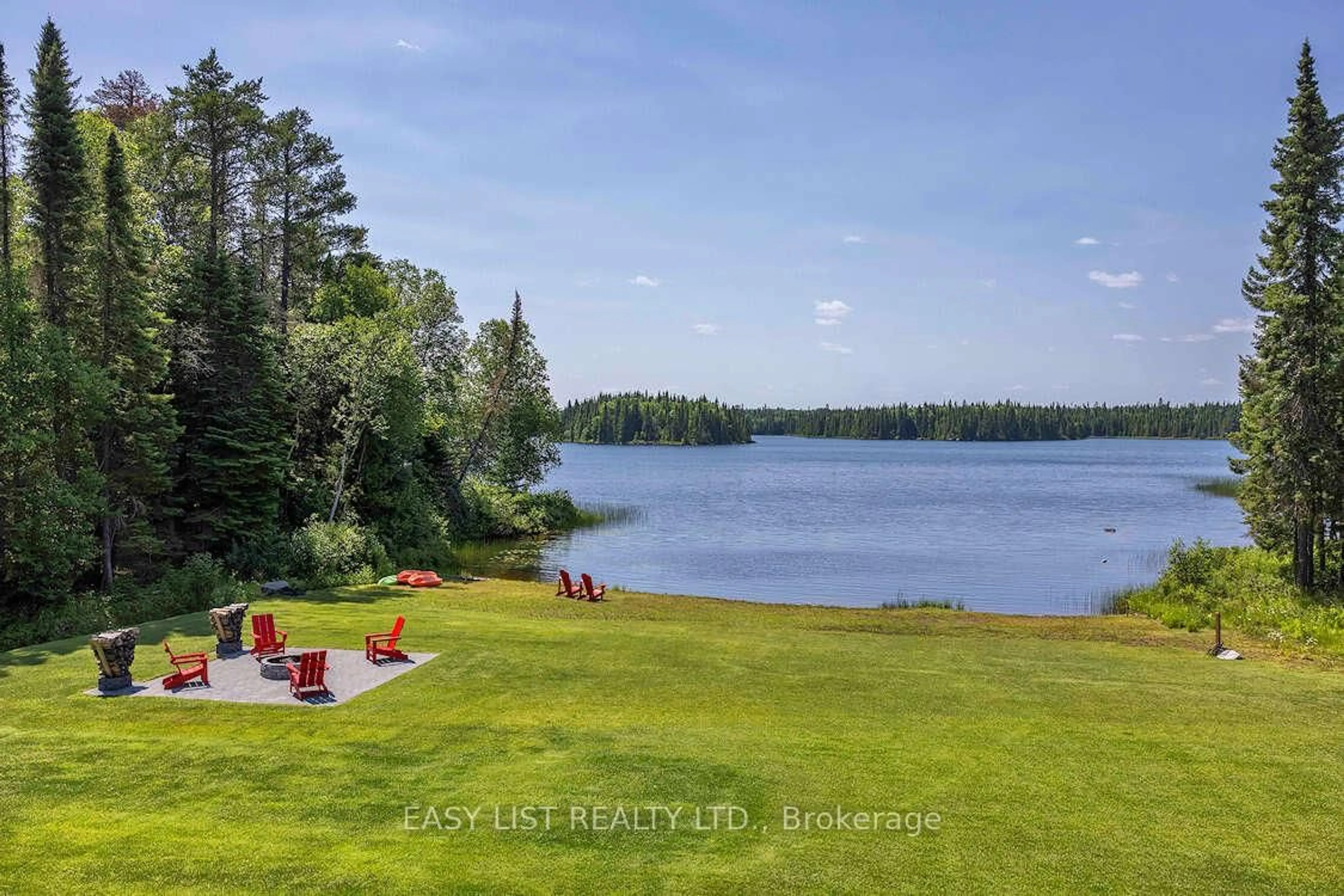 A pic from outside/outdoor area/front of a property/back of a property/a pic from drone, water/lake/river/ocean view for 16 McLeish Lake, Thunder Bay Ontario P7A 8E4