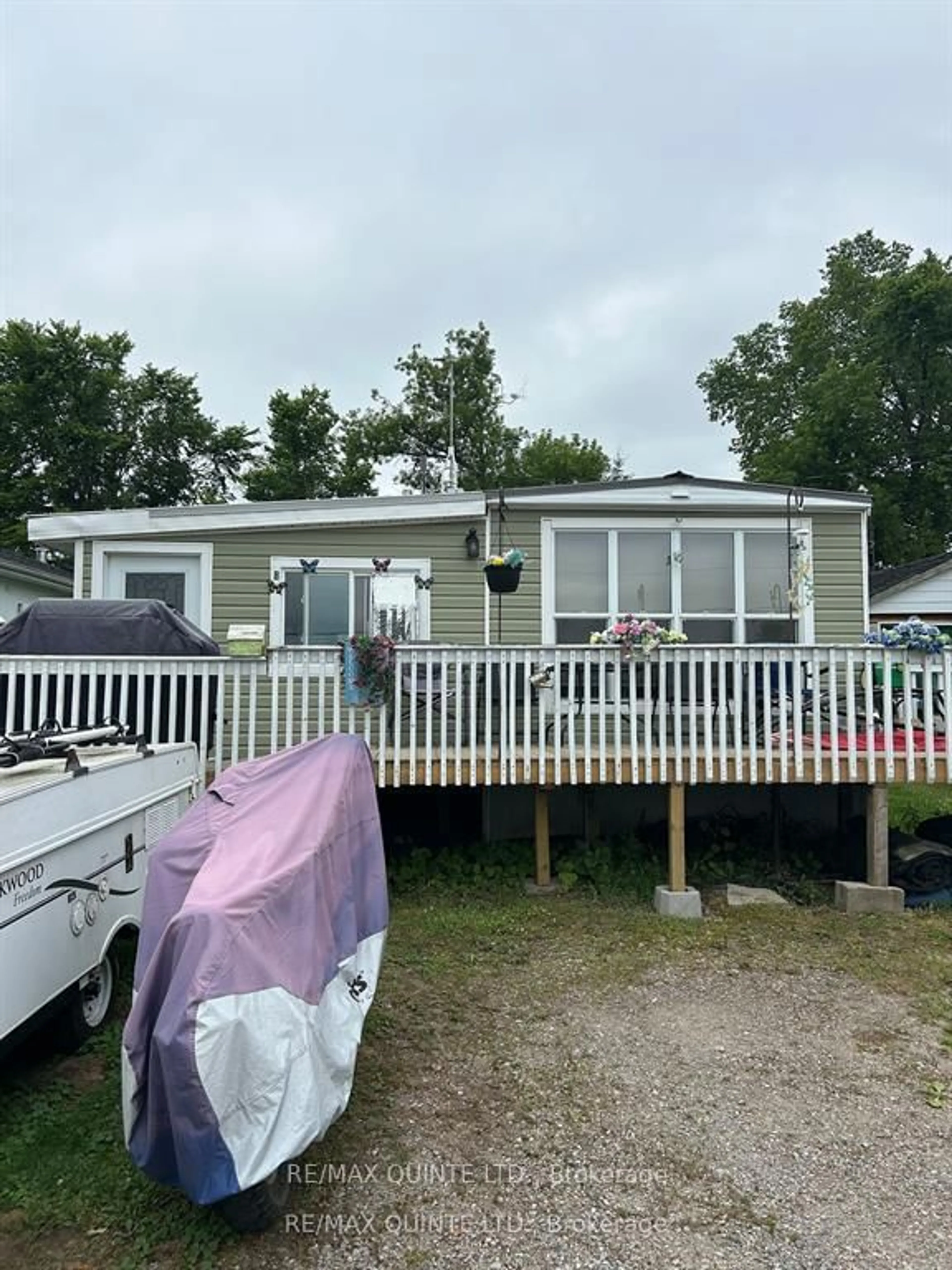 A pic from outside/outdoor area/front of a property/back of a property/a pic from drone, water/lake/river/ocean view for 223B Clare St, Thomasburg Ontario K0K 3H0