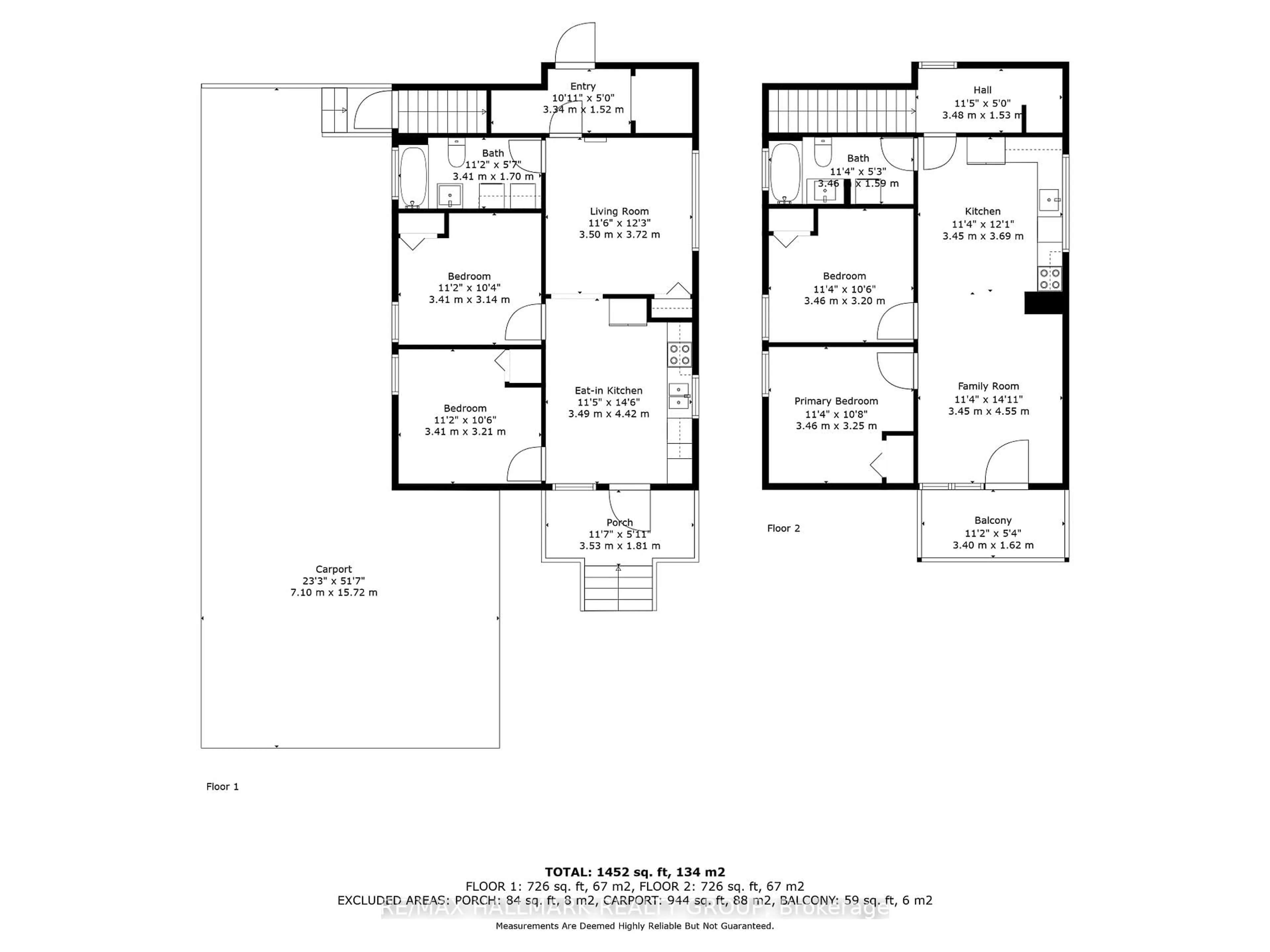 Floor plan for 334-336 Eleventh St, Cornwall Ontario K6H 2Y7